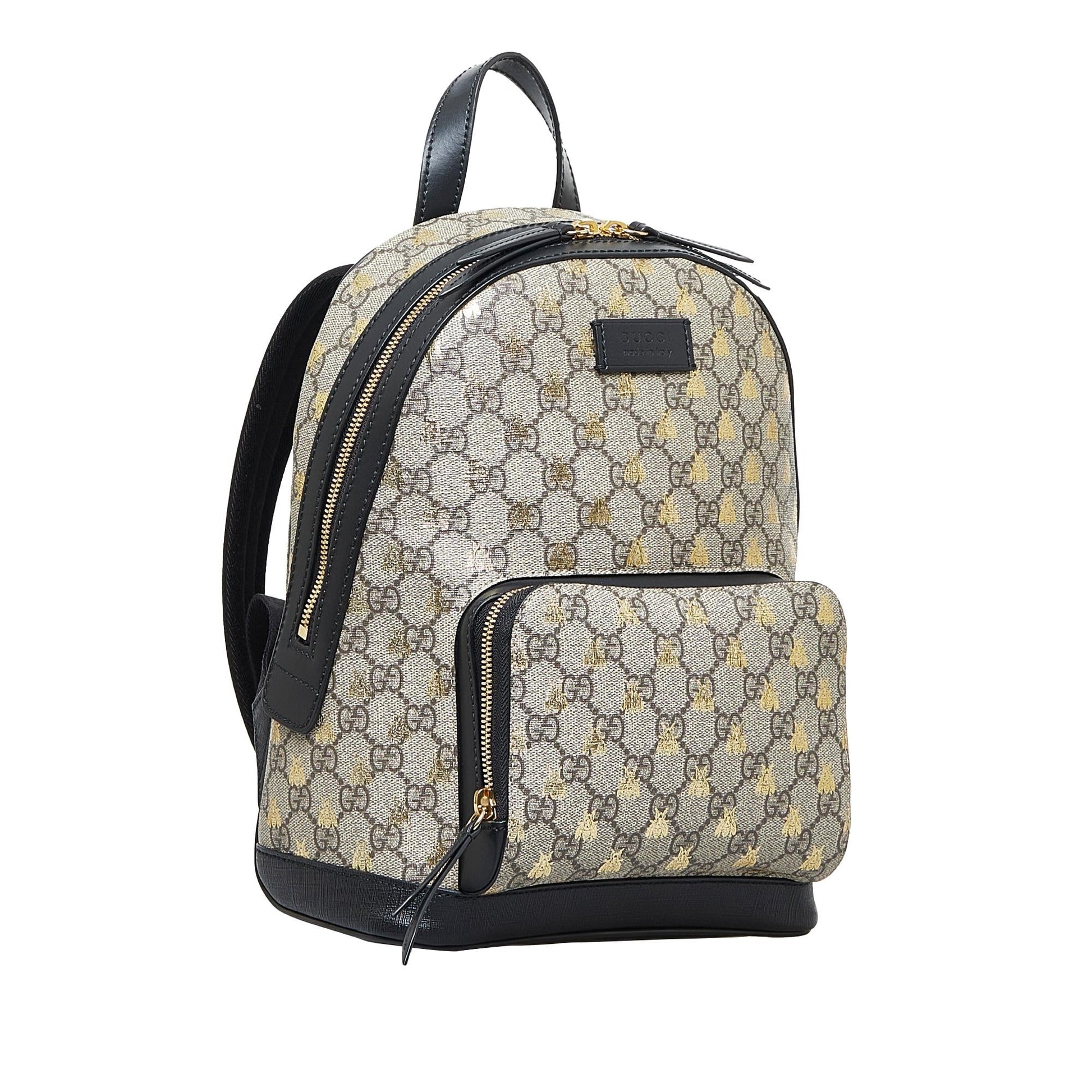 Gucci GG Bees Backpack SHG-kTfhnI Canvas Brown