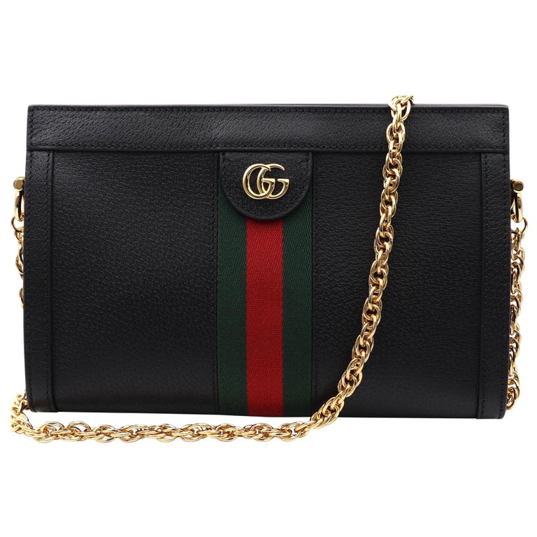Gucci GG Web Ophidia Calfskin Chain Shoulder Bag