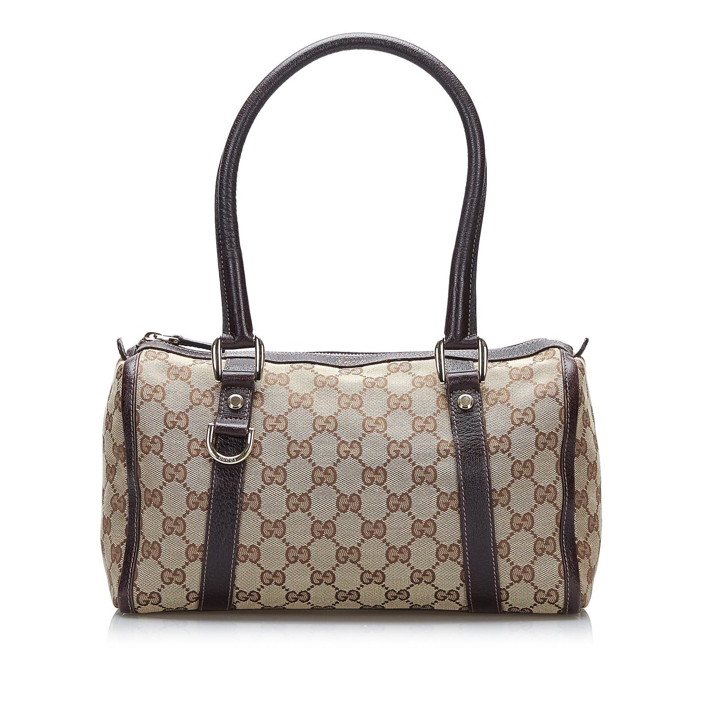 Gucci GG Abbey Boston SHG-rlWBgS Canvas Brown Satchel Bag