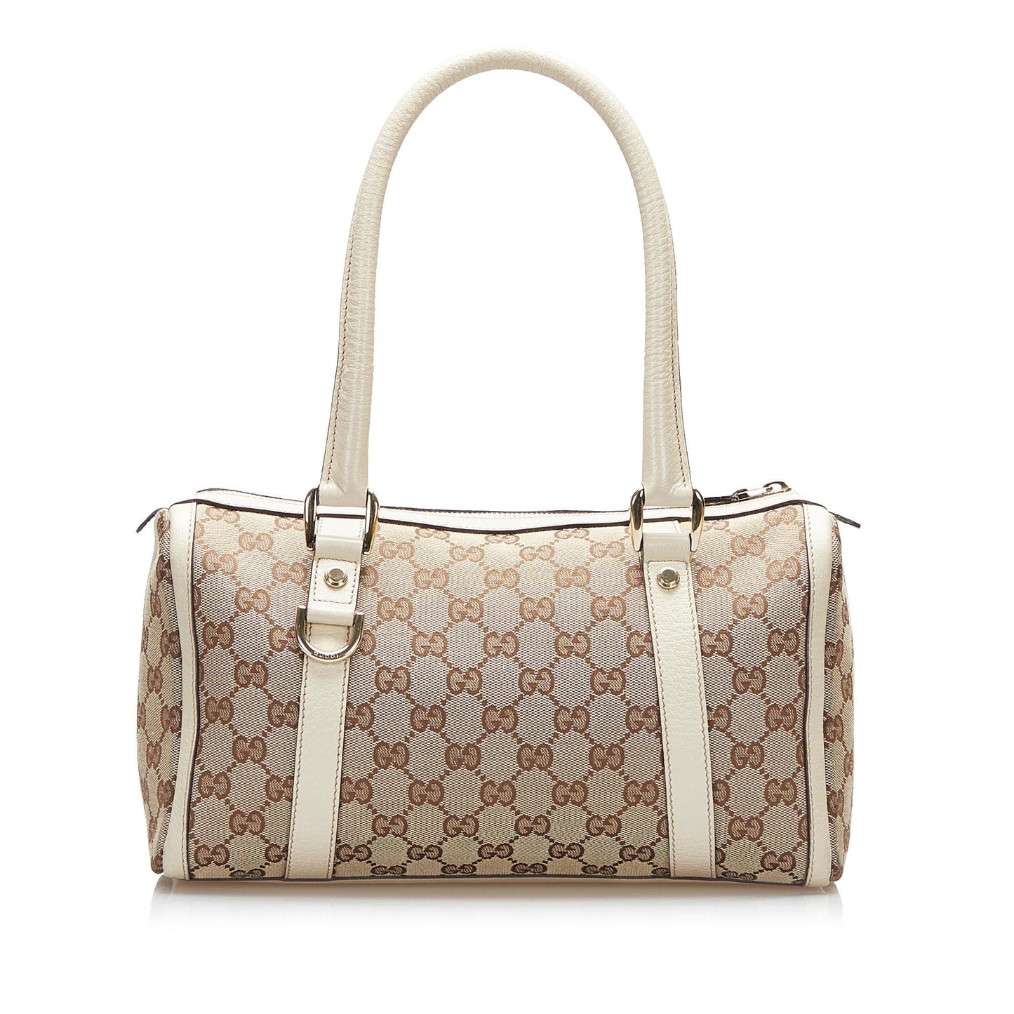 Gucci GG Abbey Boston SHG-23XXQb Canvas Brown Satchel Bag