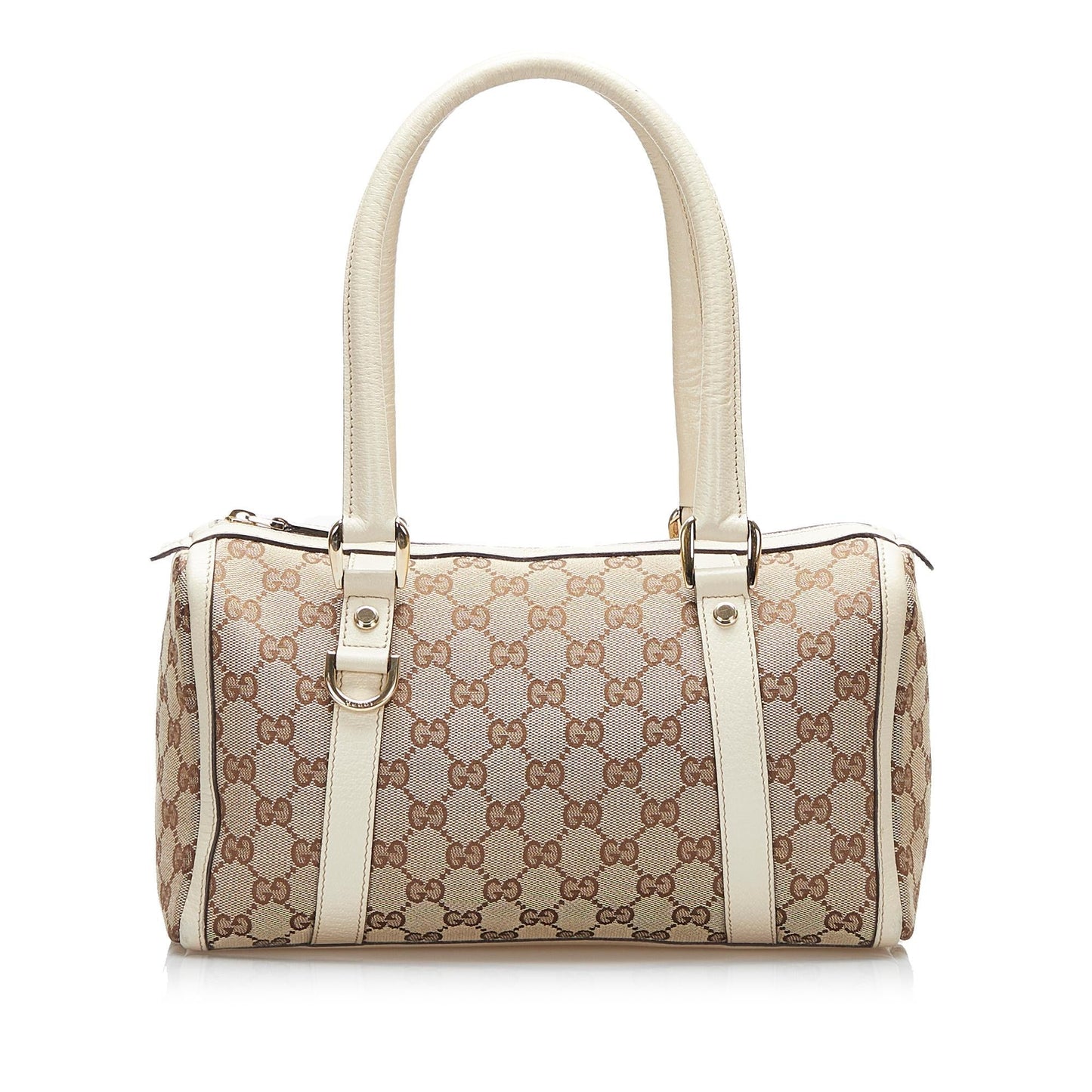 Gucci GG Abbey Boston SHG-23XXQb Canvas Brown Satchel Bag