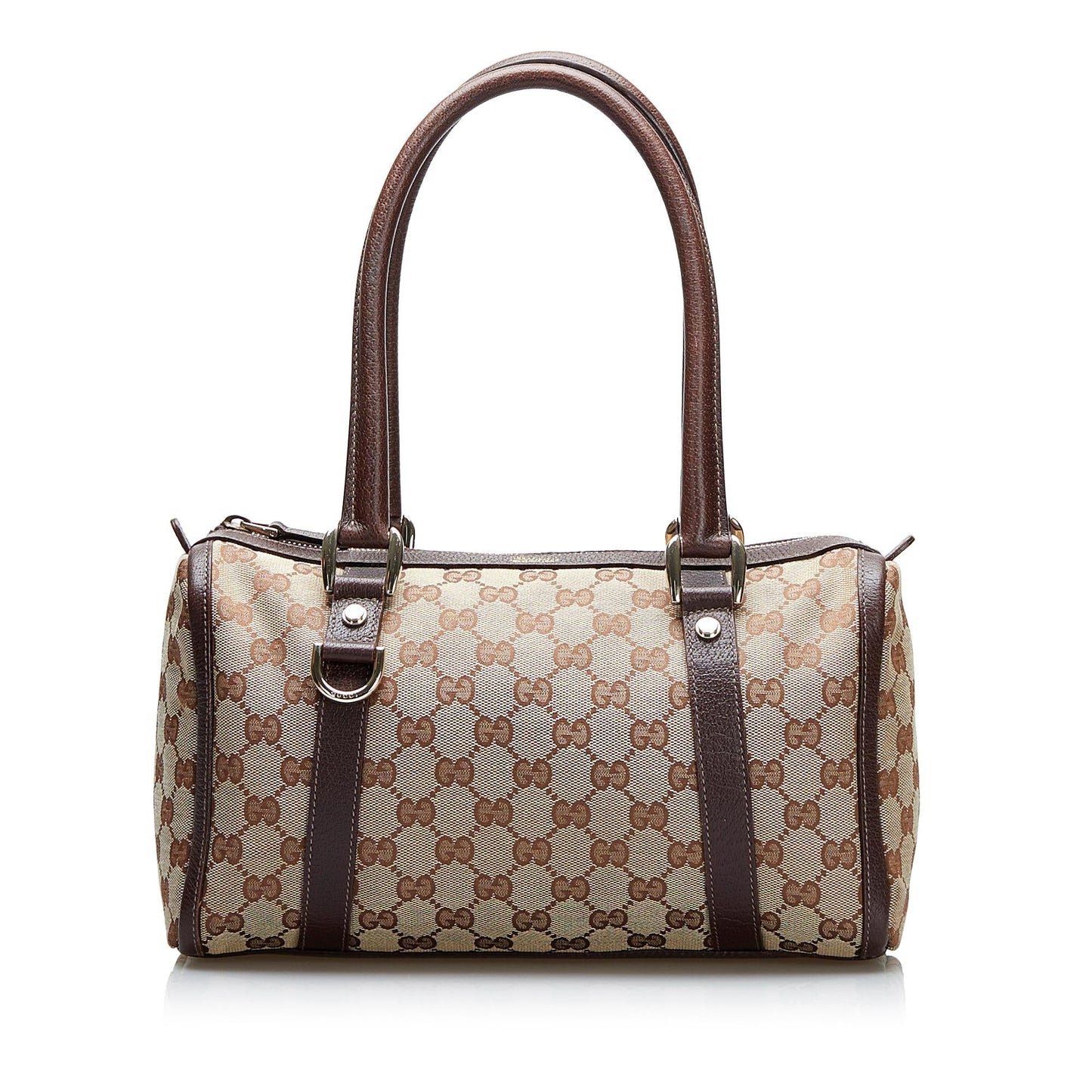 Gucci GG Abbey Boston SHG-cWRyGo Canvas Brown Satchel Bag
