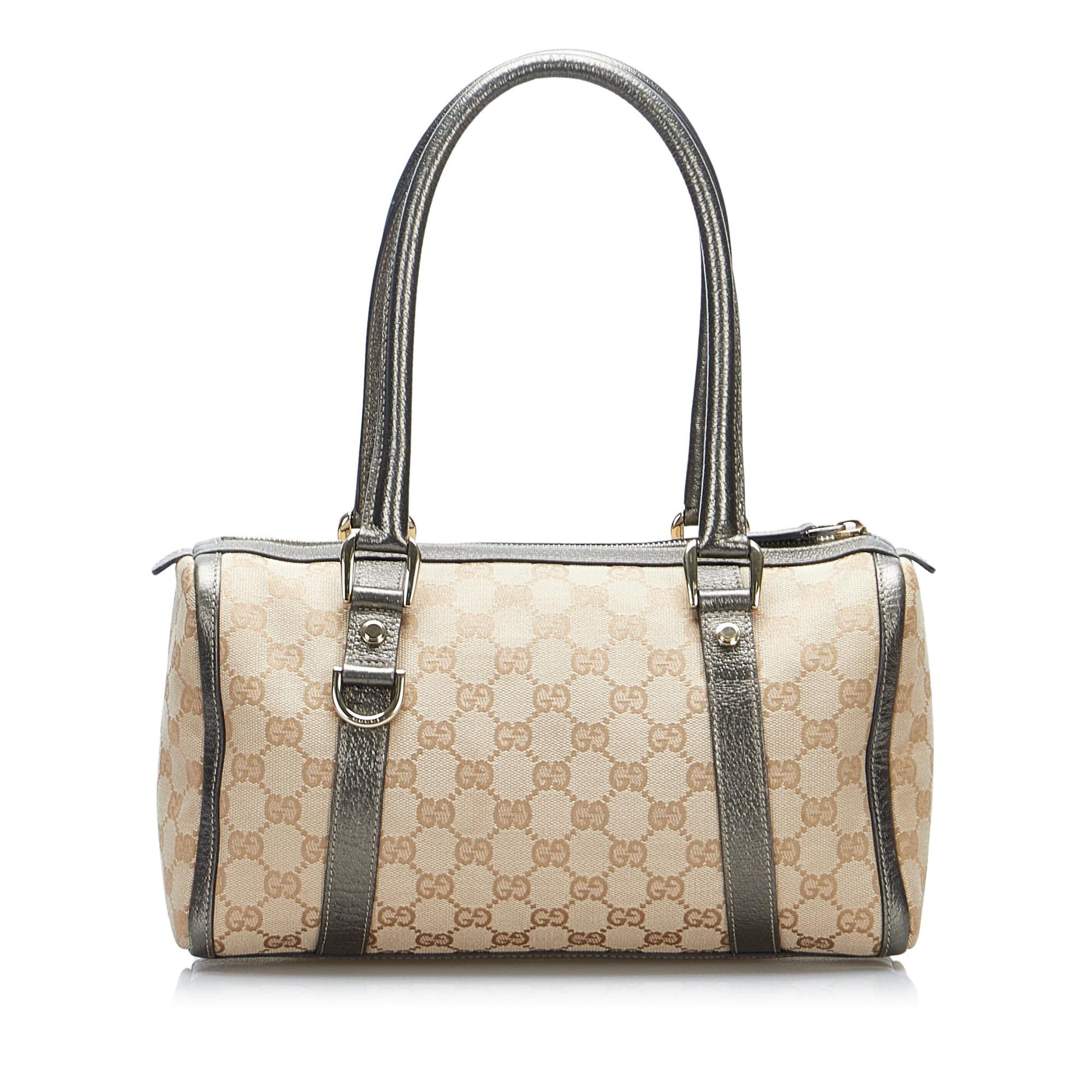 Gucci GG Abbey Boston SHG-LIpYh5 Canvas Brown Satchel Bag