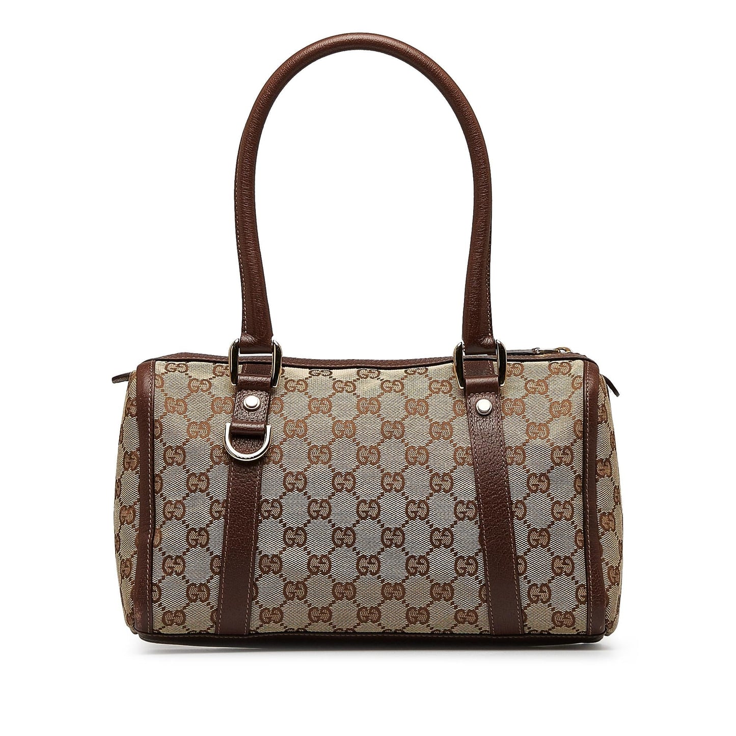 Gucci GG Abbey Boston SHG-oFnoI0 Canvas Calf Brown Satchel Bag