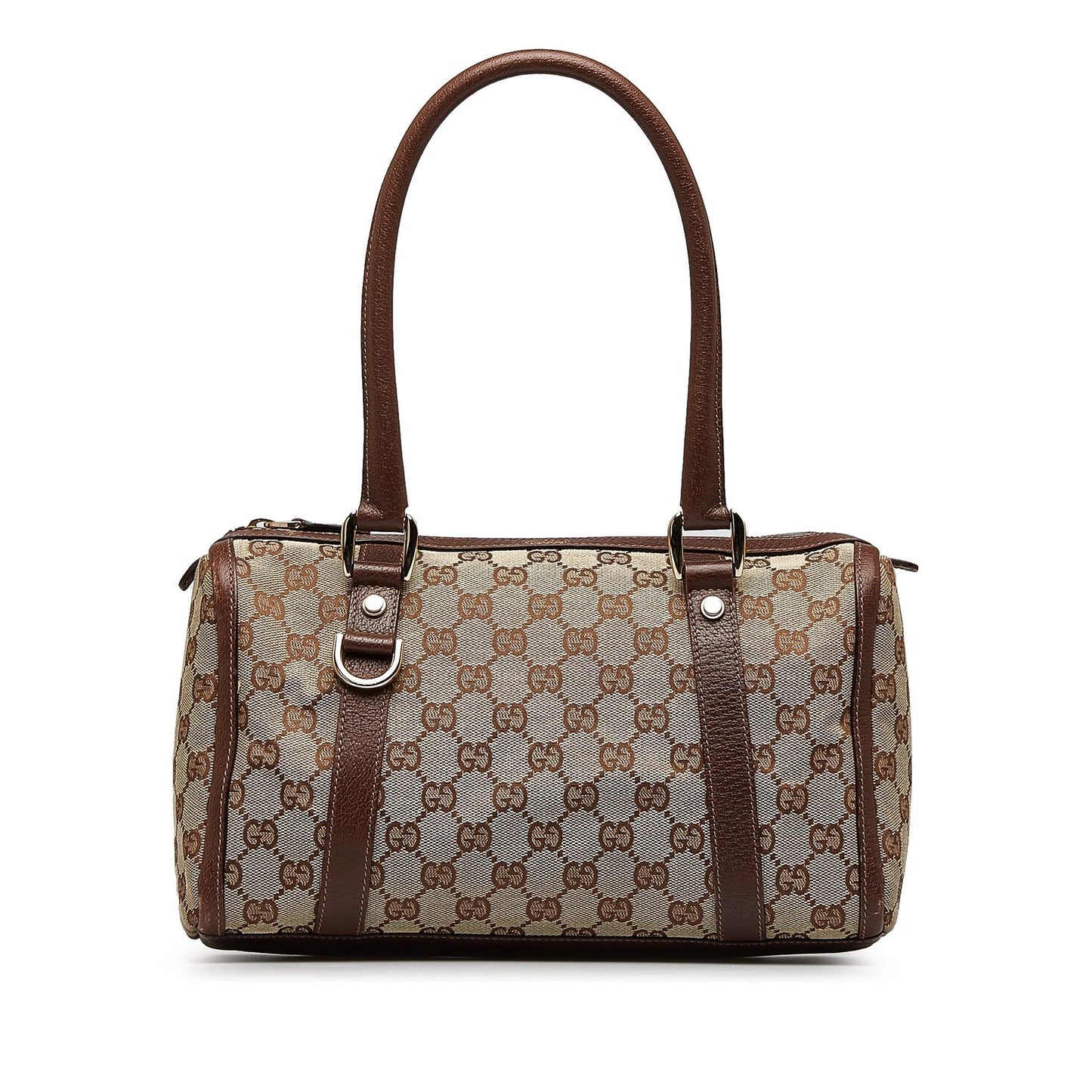 Gucci GG Abbey Boston SHG-oFnoI0 Canvas Calf Brown Satchel Bag