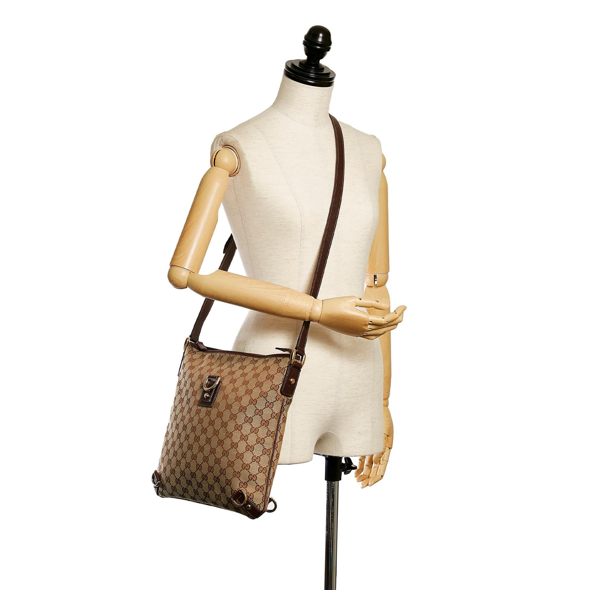 Gucci GG Canvas Abbey D-Ring Crossbody Bag (SHG-32579)