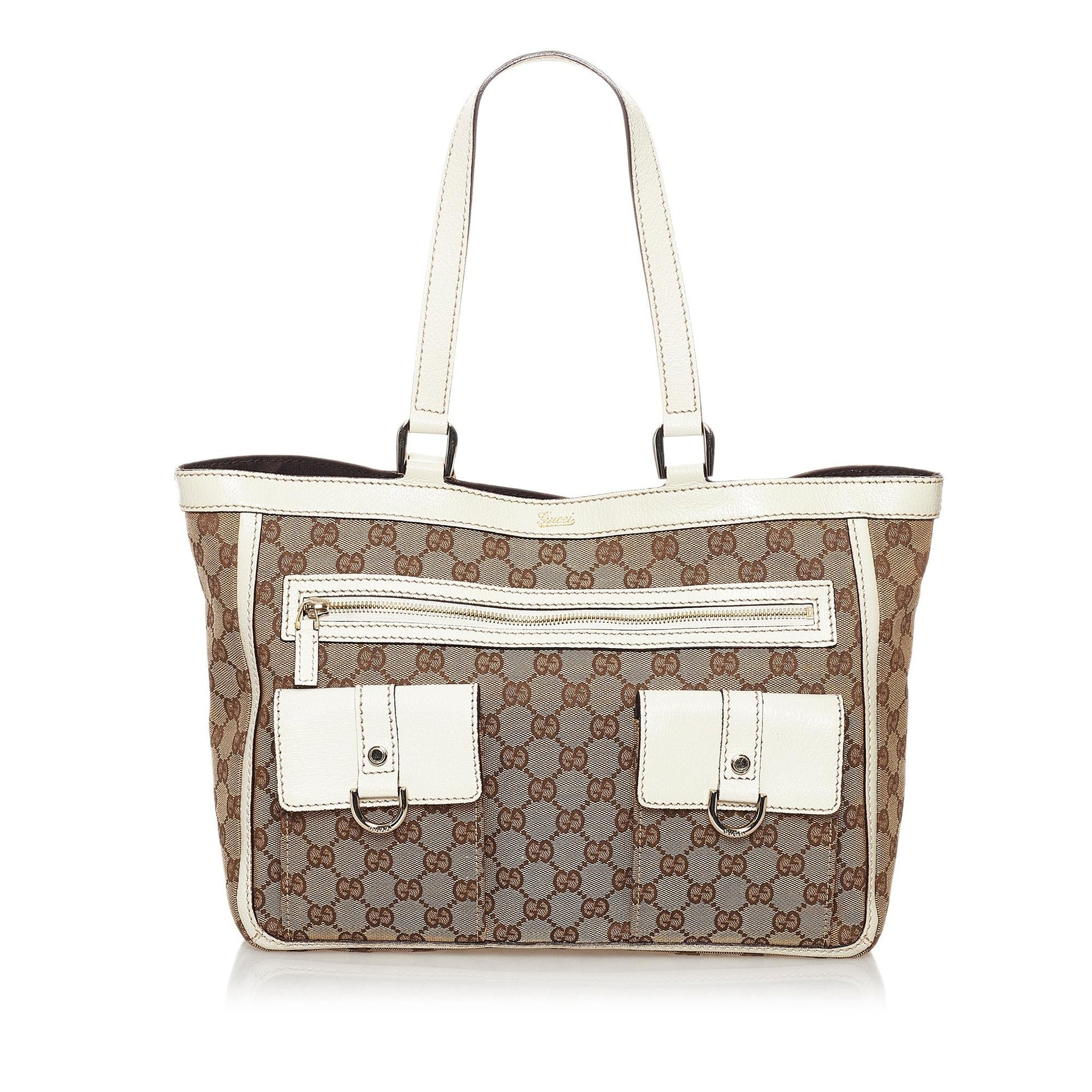 Gucci GG Canvas Abbey D-Ring Pocket Tote Bag (SHG-31348)