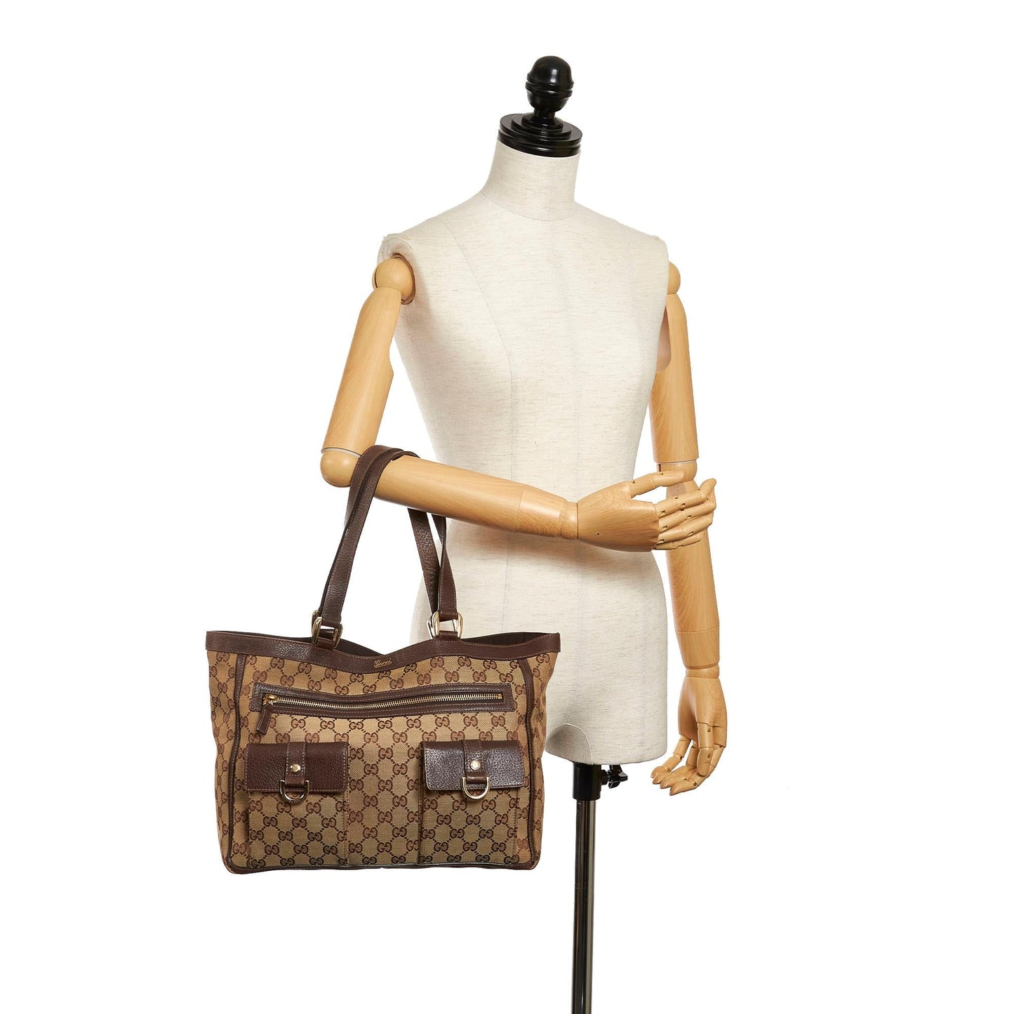 Gucci GG Canvas Abbey D-Ring Shoulder Bag (SHG-29968)
