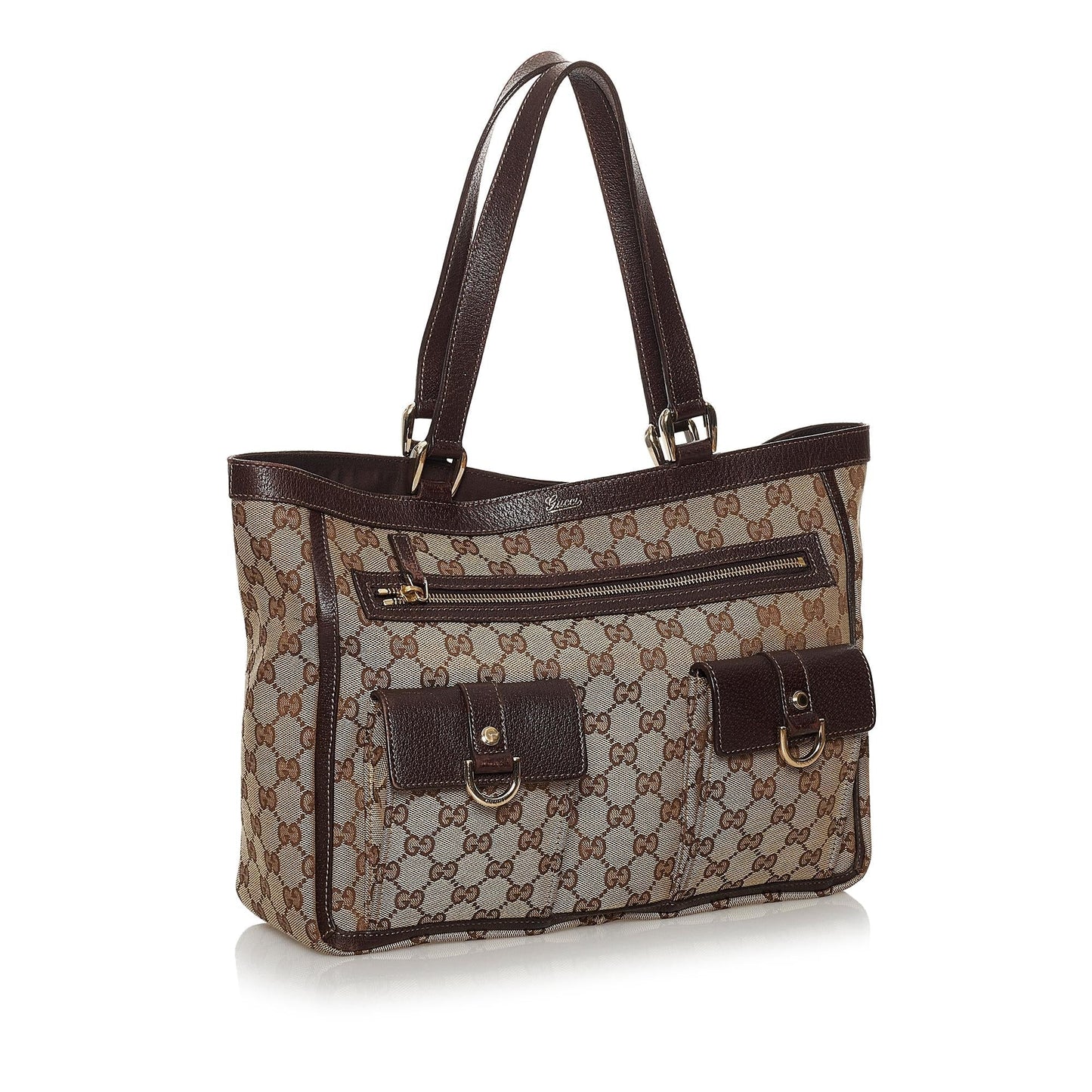 Gucci GG Canvas Abbey D-Ring Shoulder Bag (SHG-30118)