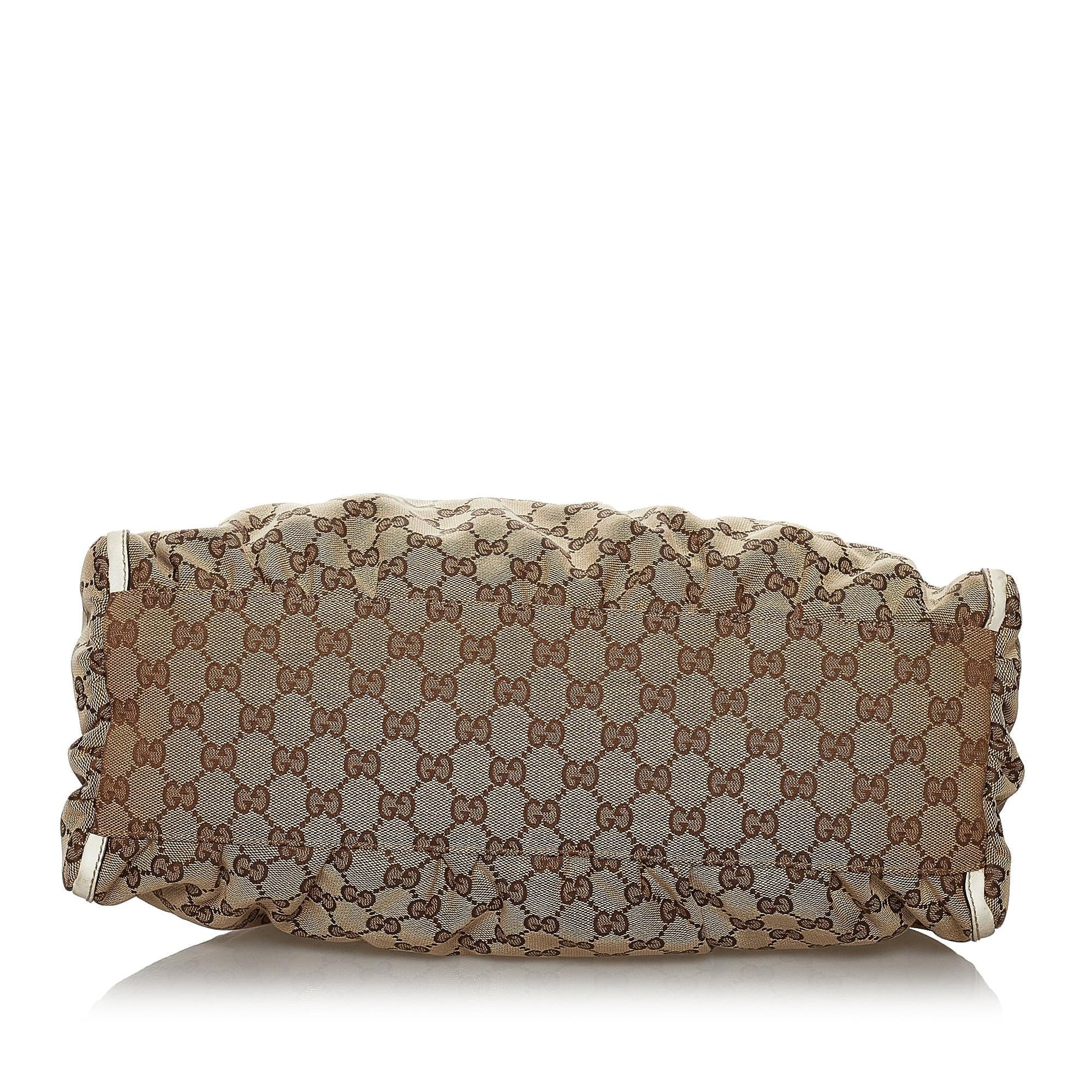 Gucci GG Canvas Abbey D-Ring Shoulder Bag (SHG-30184)
