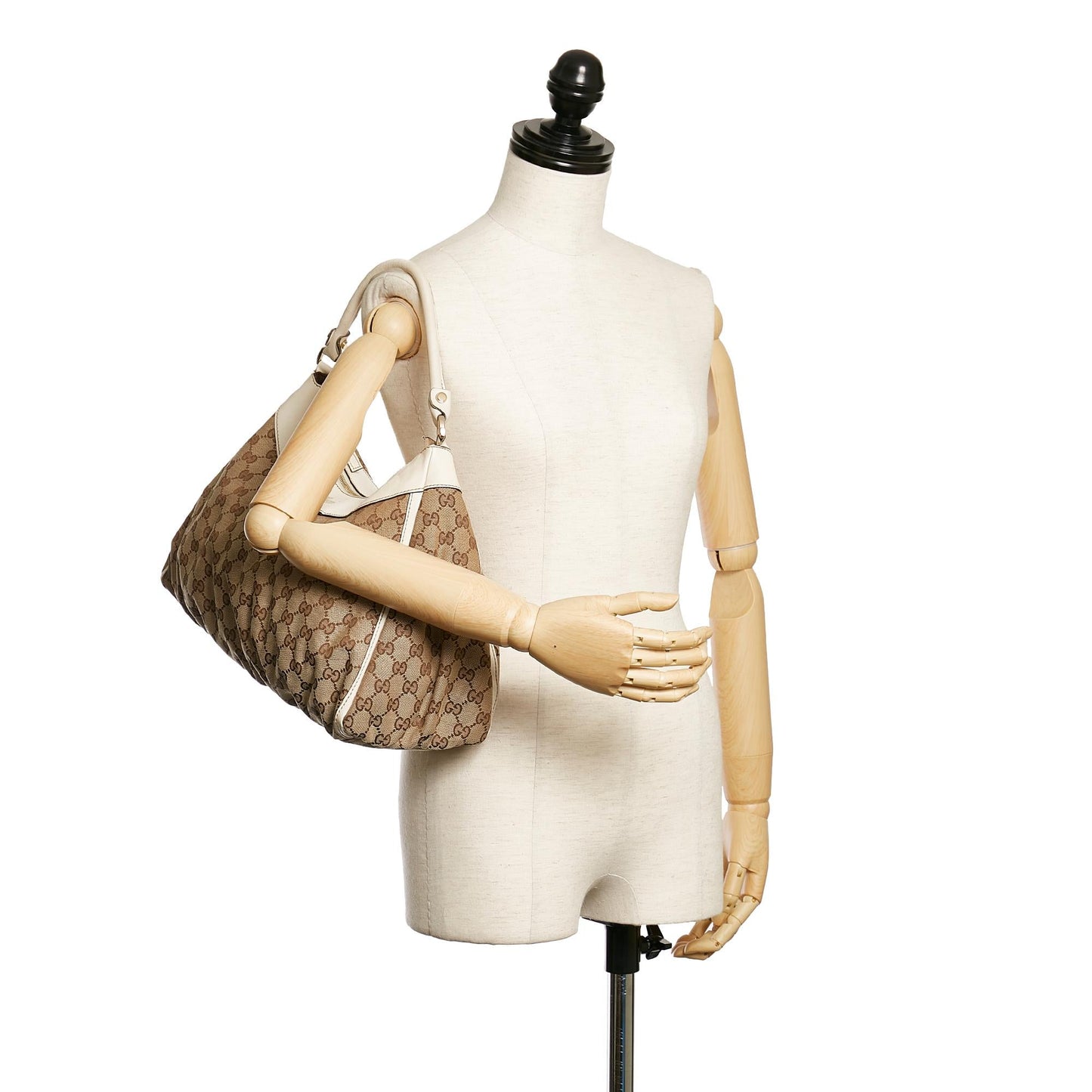Gucci GG Canvas Abbey D-Ring Shoulder Bag (SHG-30184)