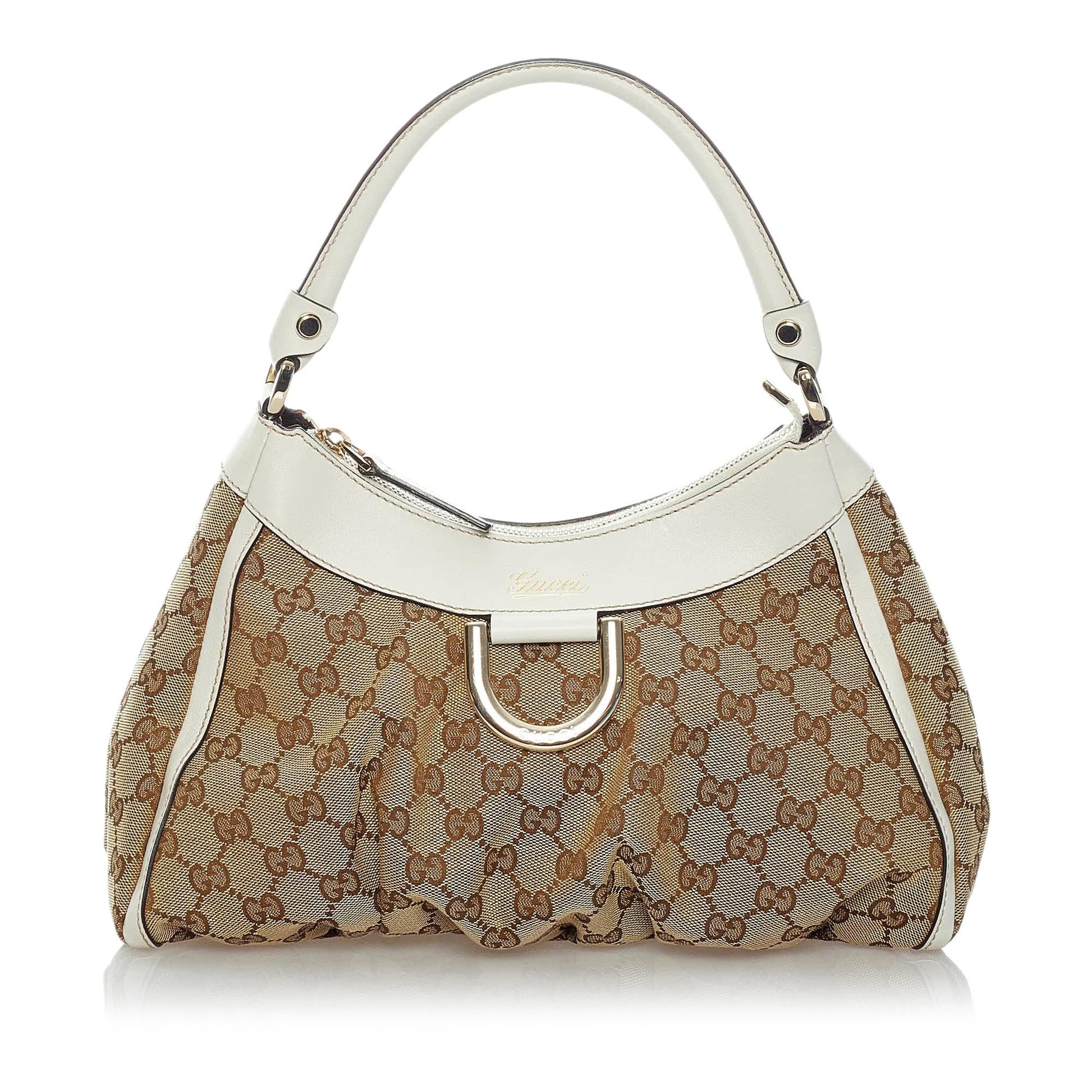 Gucci GG Canvas Abbey D-Ring Shoulder Bag (SHG-31321)