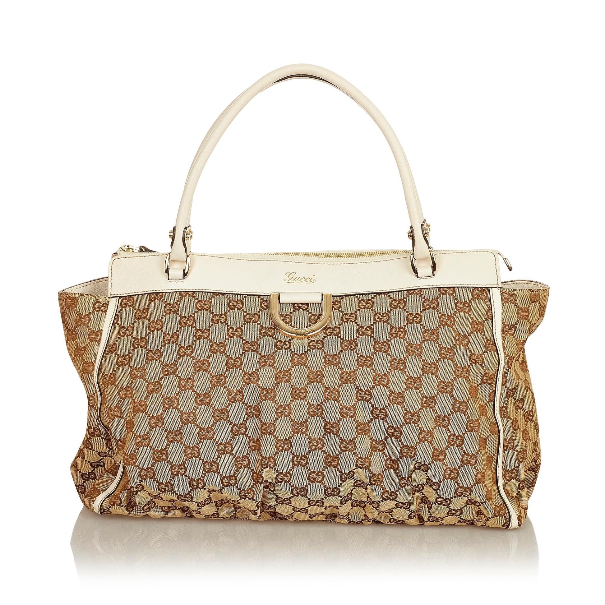 Gucci GG Canvas Abbey-D Ring Tote Bag (SHG-32563)