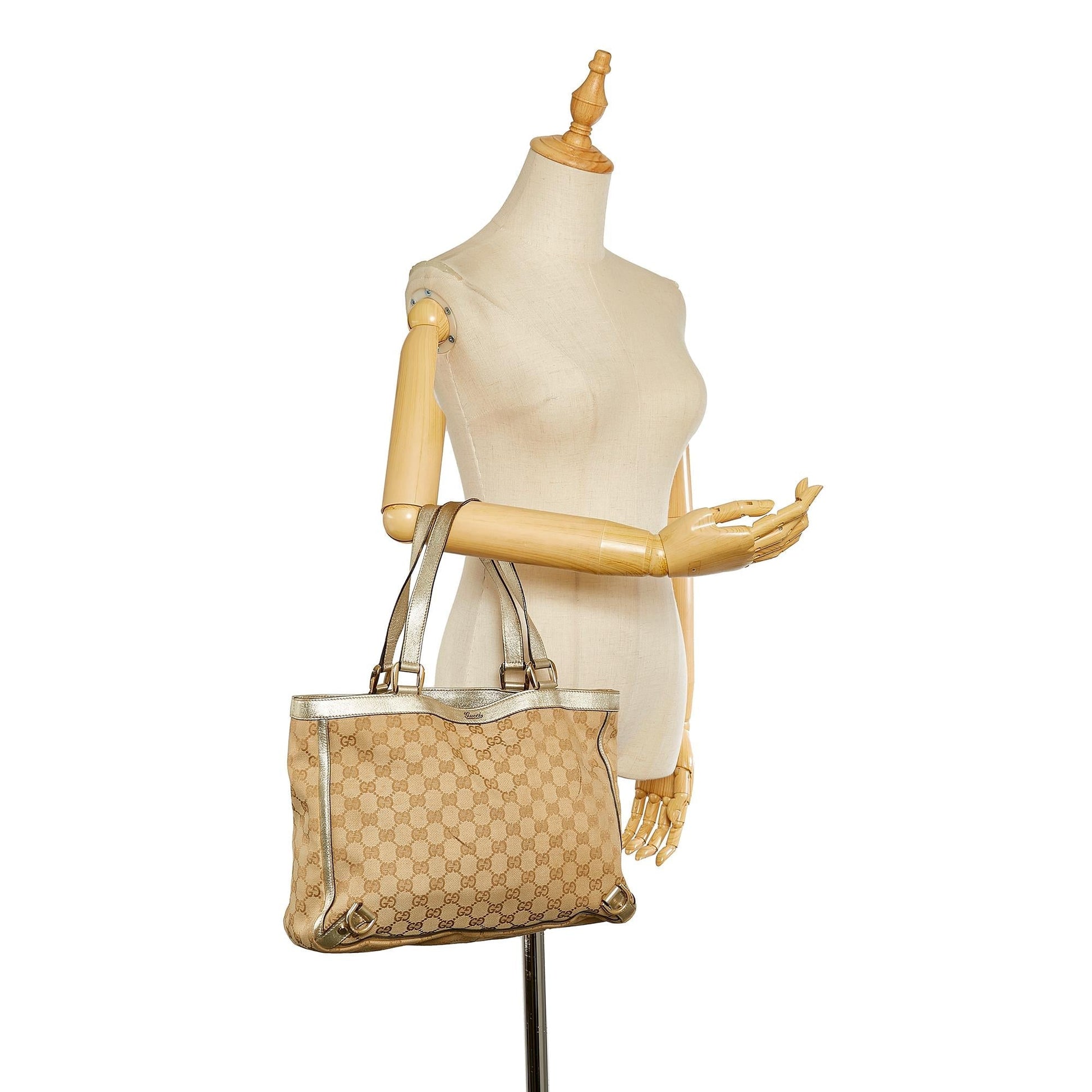 Gucci GG Canvas Abbey D-Ring Tote Bag (SHG-32567)