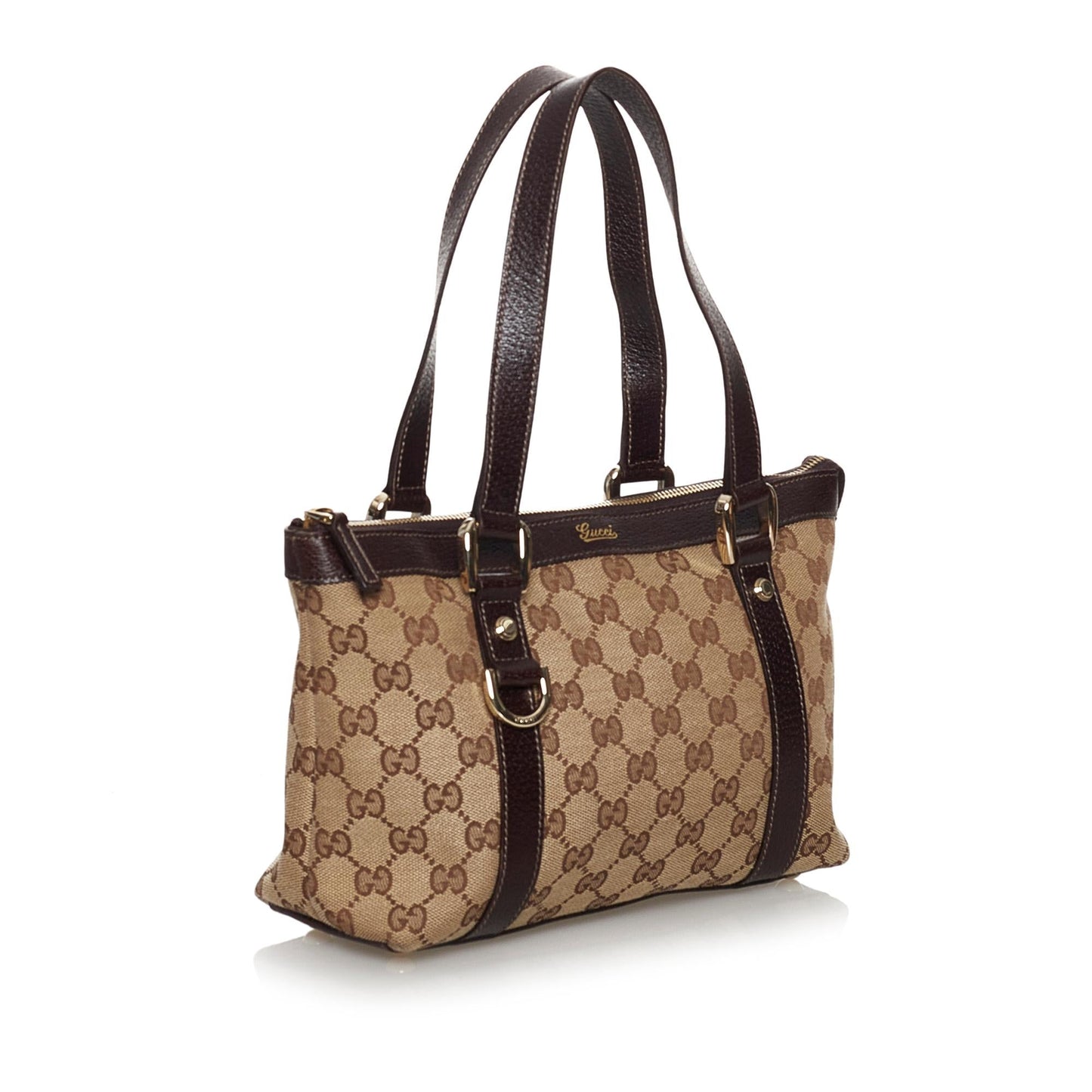 Gucci GG Abbey SHG Canvas Brown Satchel Bag