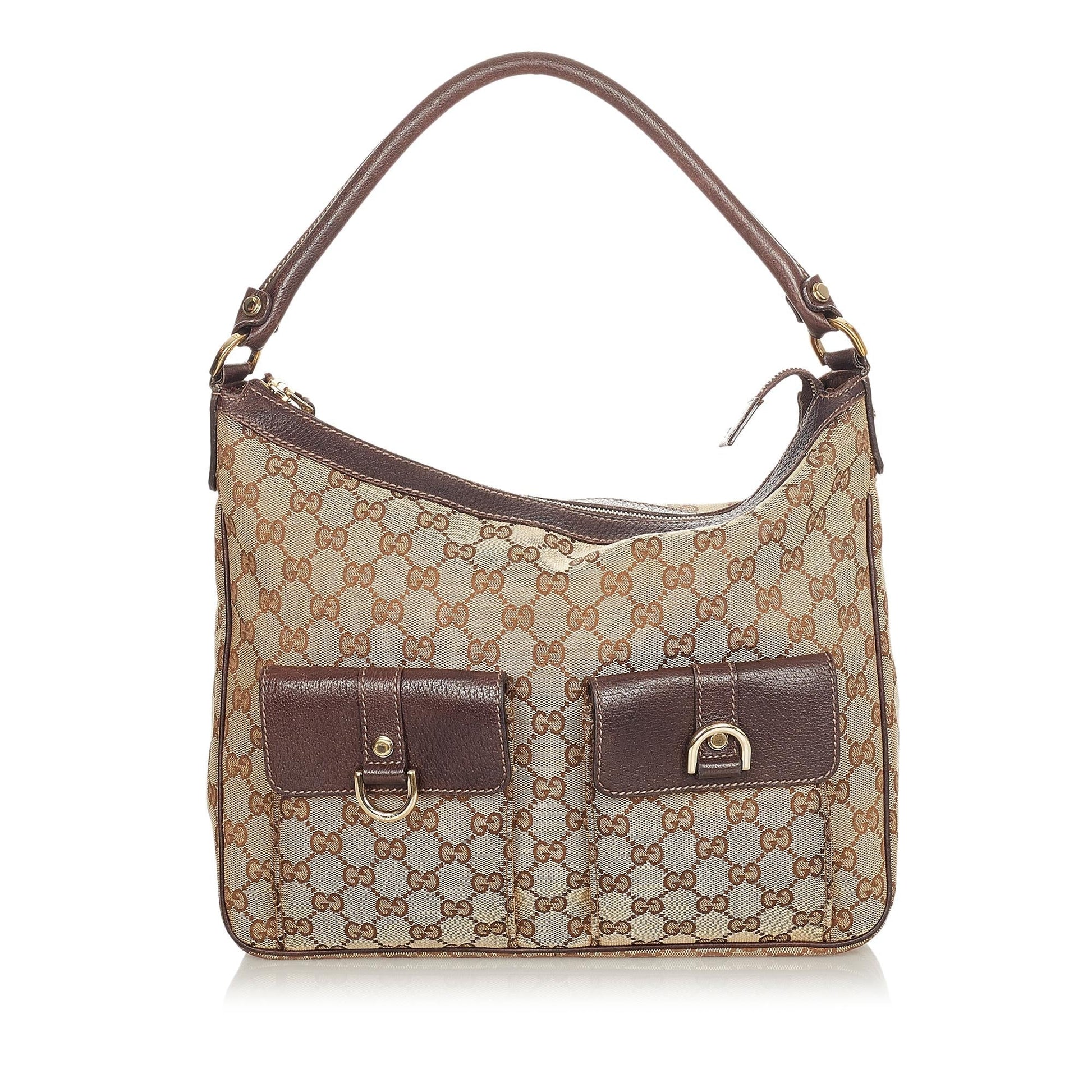 Gucci GG Abbey SHG Canvas Brown Shoulder Bag