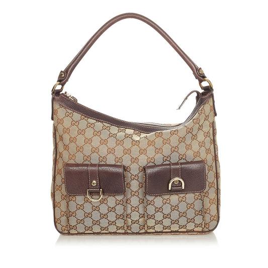 Gucci GG Abbey SHG Canvas Brown Shoulder Bag