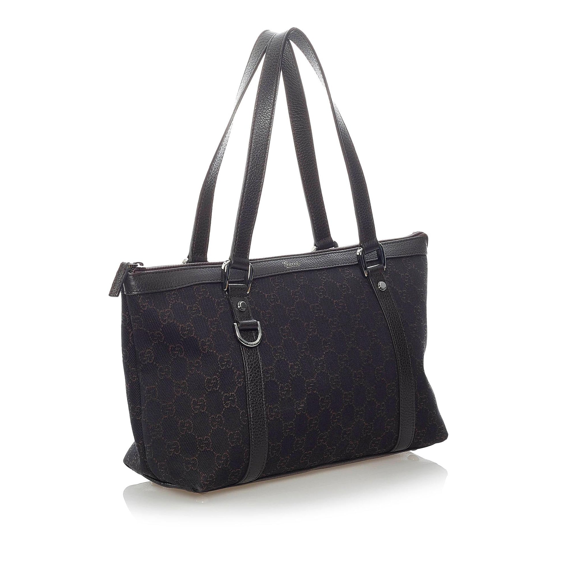 Gucci GG Abbey SHG Canvas Calf Brown Shoulder Bag Bag Shg