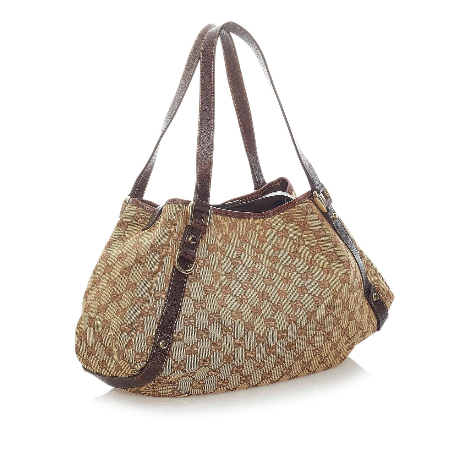 Gucci GG Abbey SHG Canvas Calf Brown Shoulder Bag