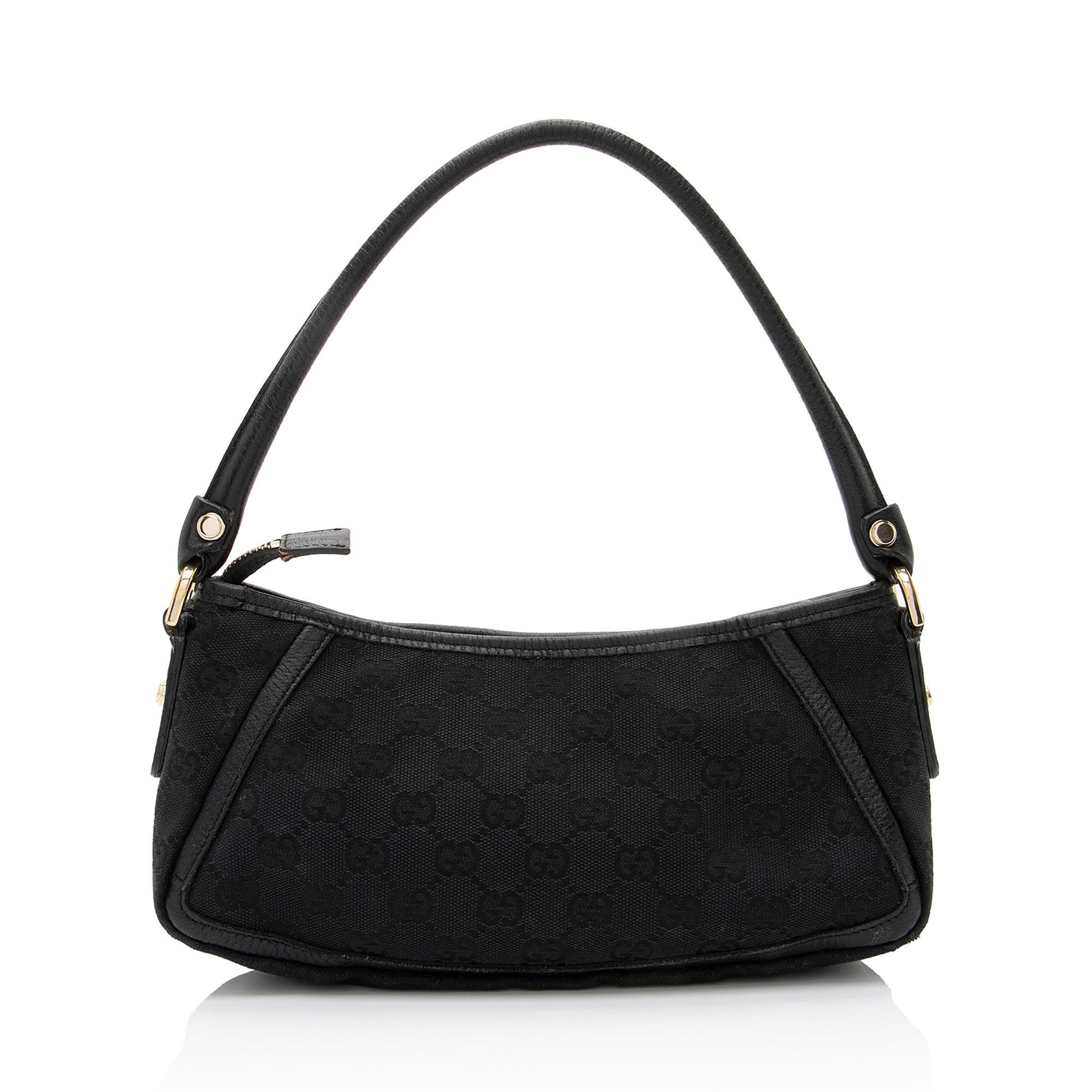 Gucci GG Abbey SHF-hPcUHX Leather Canvas Black Small Shoulder Bag