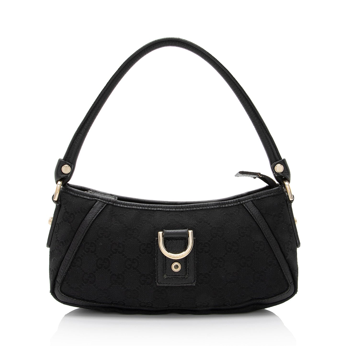 Gucci GG Abbey SHF-hPcUHX Leather Canvas Black Small Shoulder Bag