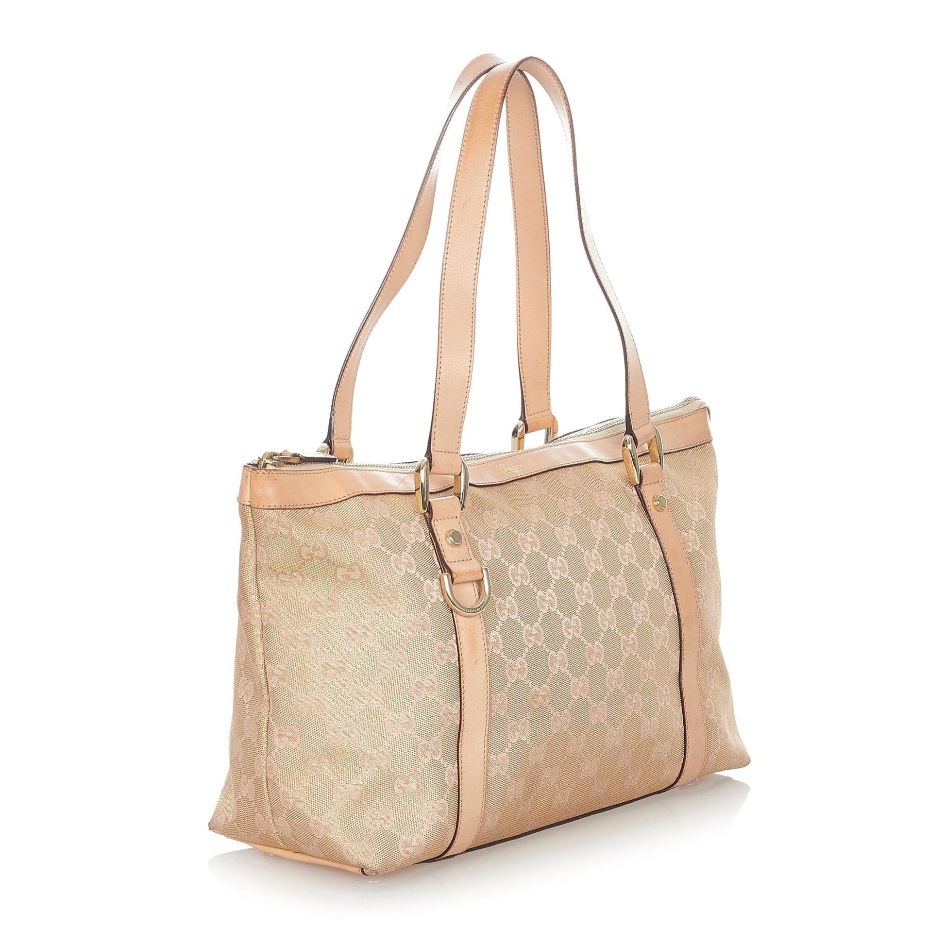 Gucci GG Abbey SHG Canvas Pink Tote Bag