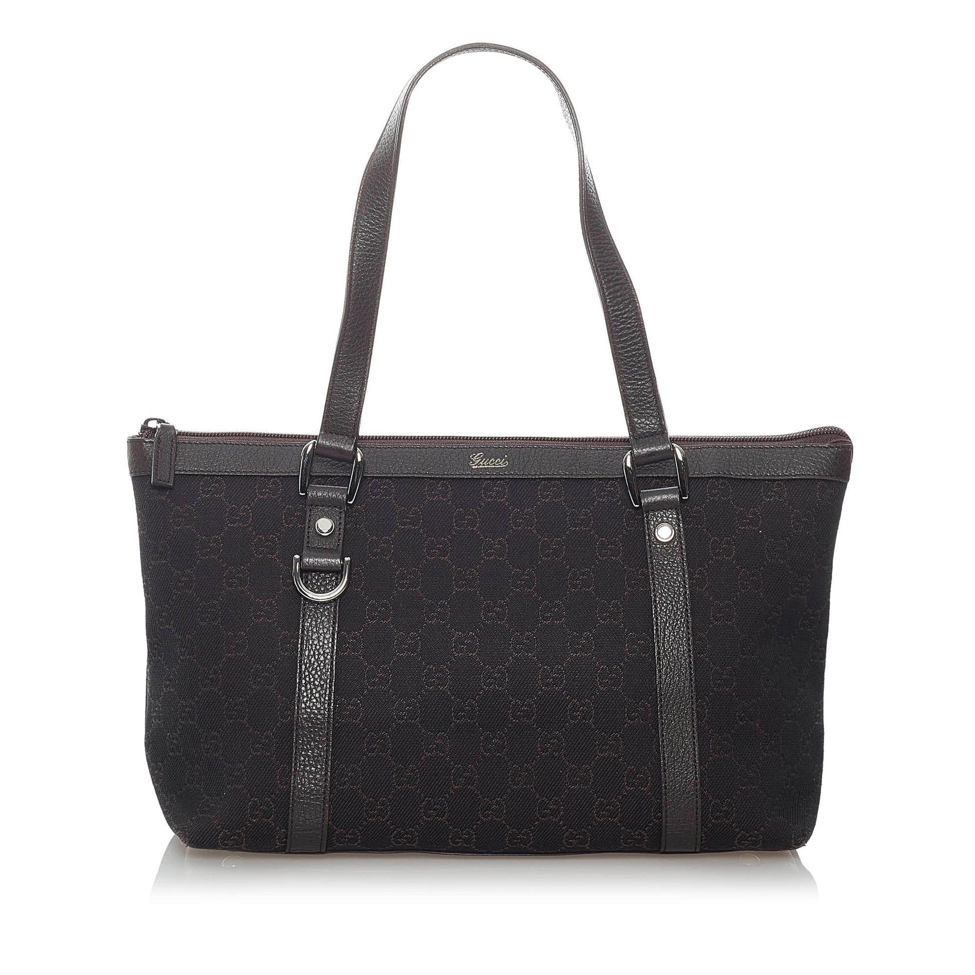 Gucci GG Abbey SHG Canvas Black Tote Bag