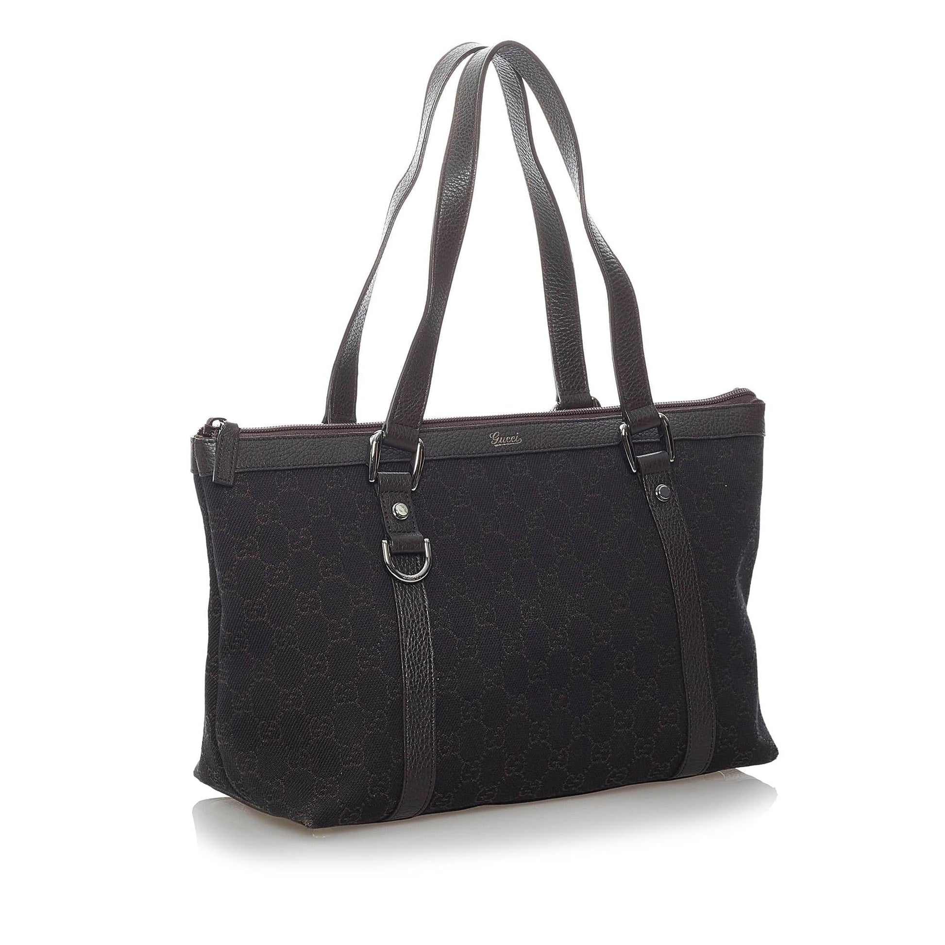 Gucci GG Abbey SHG Canvas Black Tote Bag