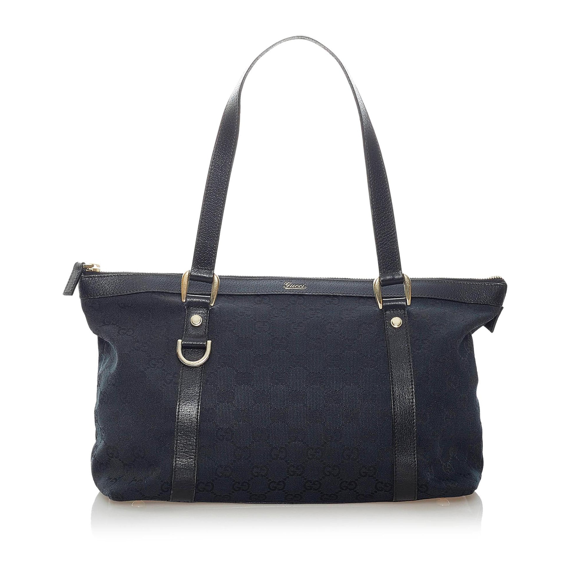 Gucci GG Abbey SHG Canvas Black Tote Bag Bag Shg
