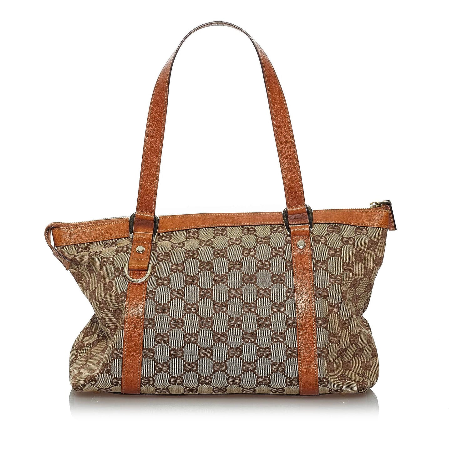 Gucci GG Abbey SHG Canvas Calf Brown Tote Bag