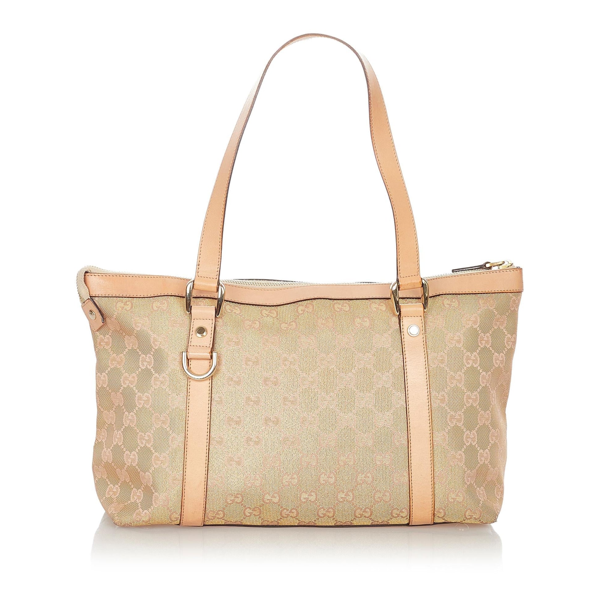 Gucci GG Abbey SHG-lHBds8 Canvas Calf Pink Tote Bag