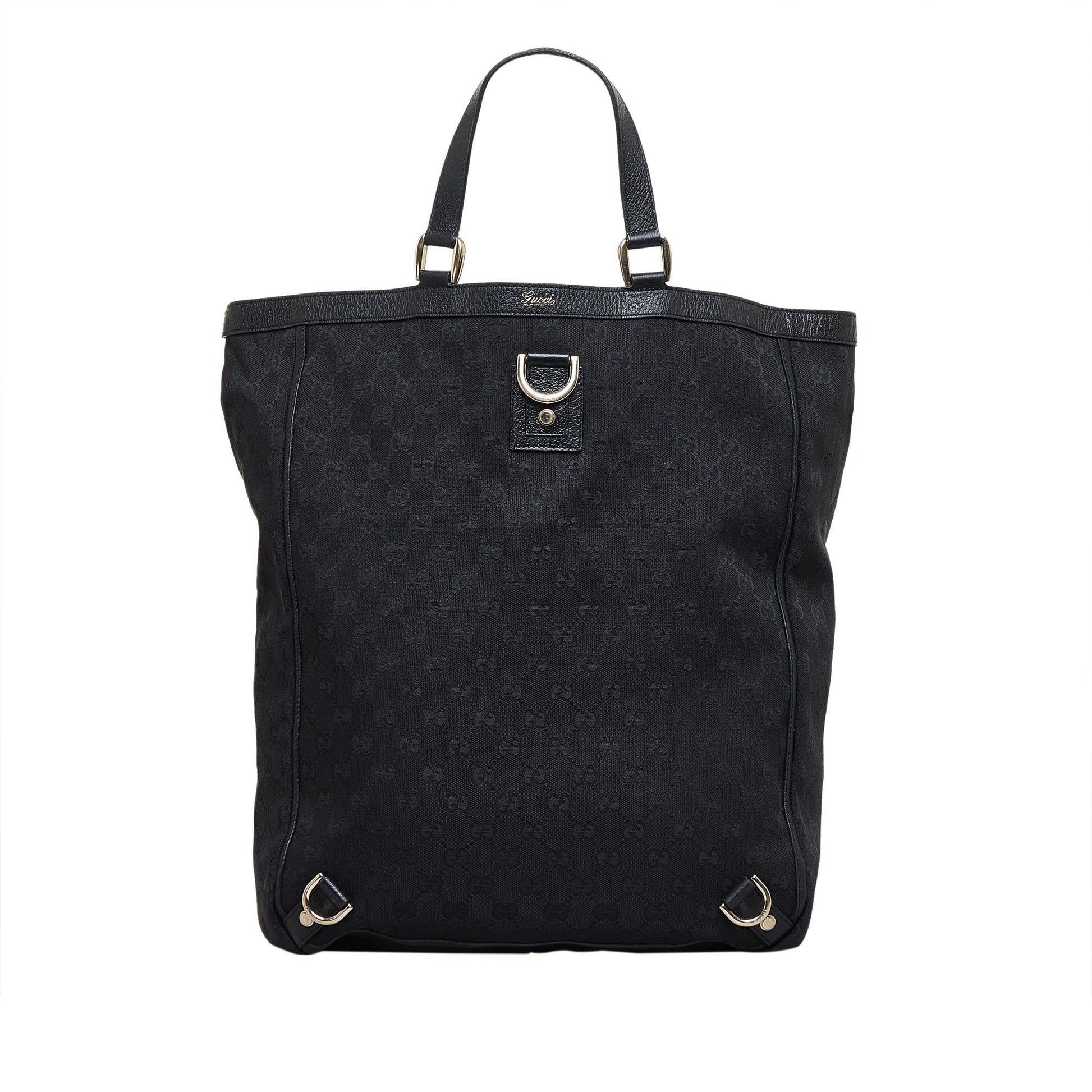 Gucci GG Abbey SHG-oXILVL Canvas Black Tote Bag