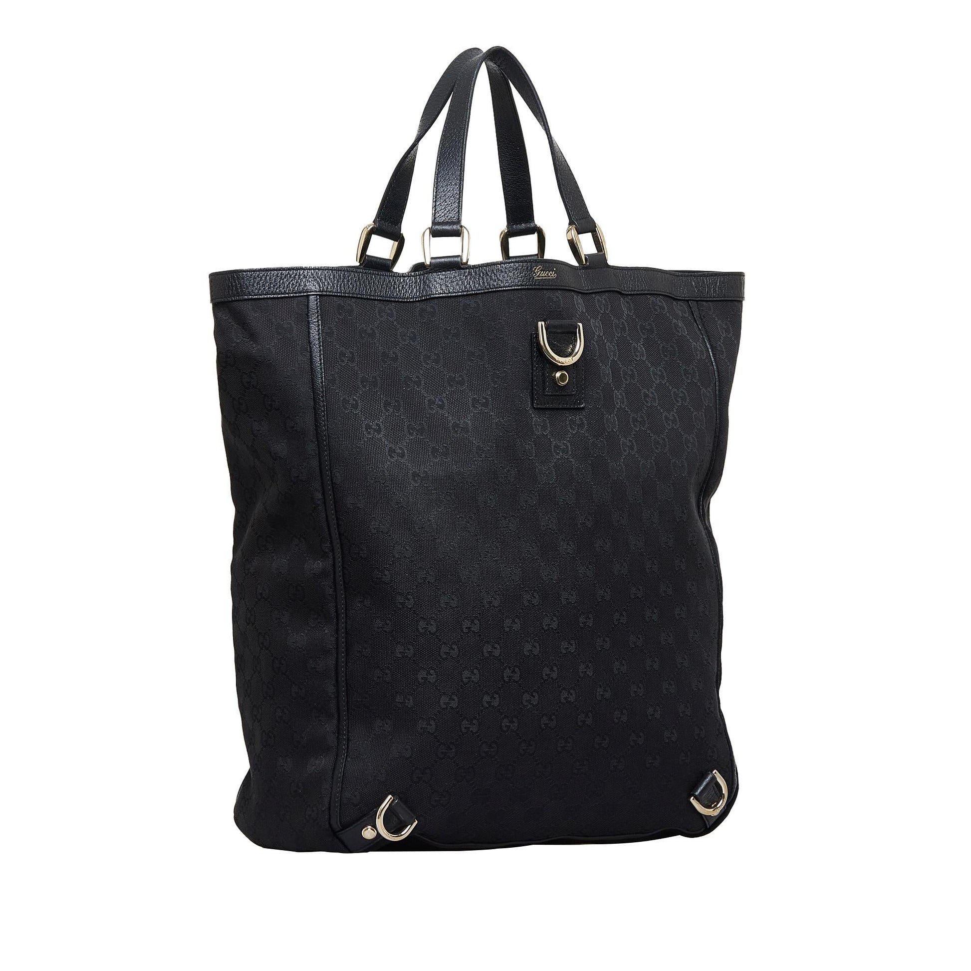 Gucci GG Abbey SHG-oXILVL Canvas Black Tote Bag