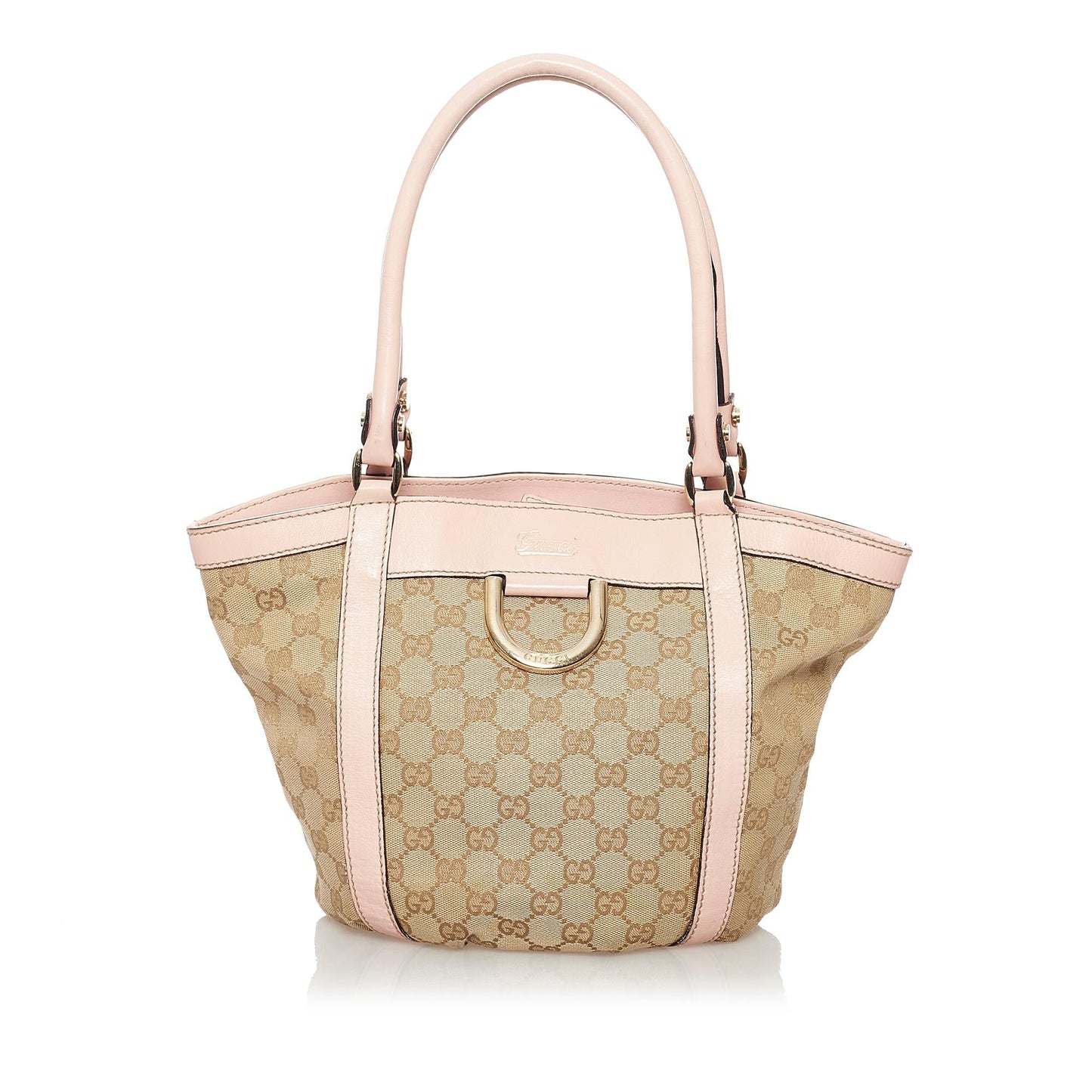 Gucci GG Abbey SHG-noPqrr Canvas Brown Pink Tote Bag