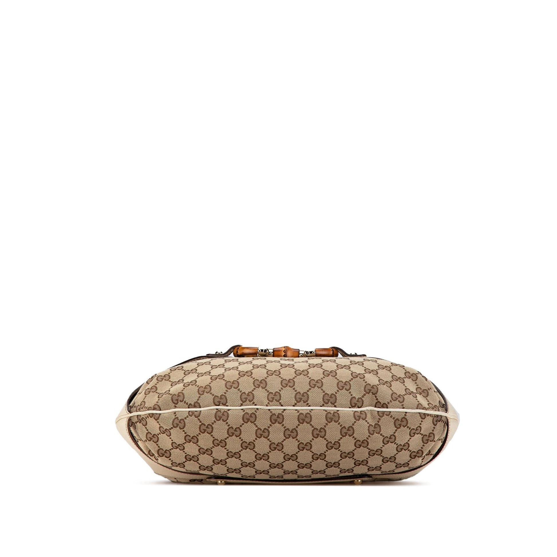 Gucci GG Amalfi SHG-iL3gG4 Canvas Calf White Brown Shoulder Bag