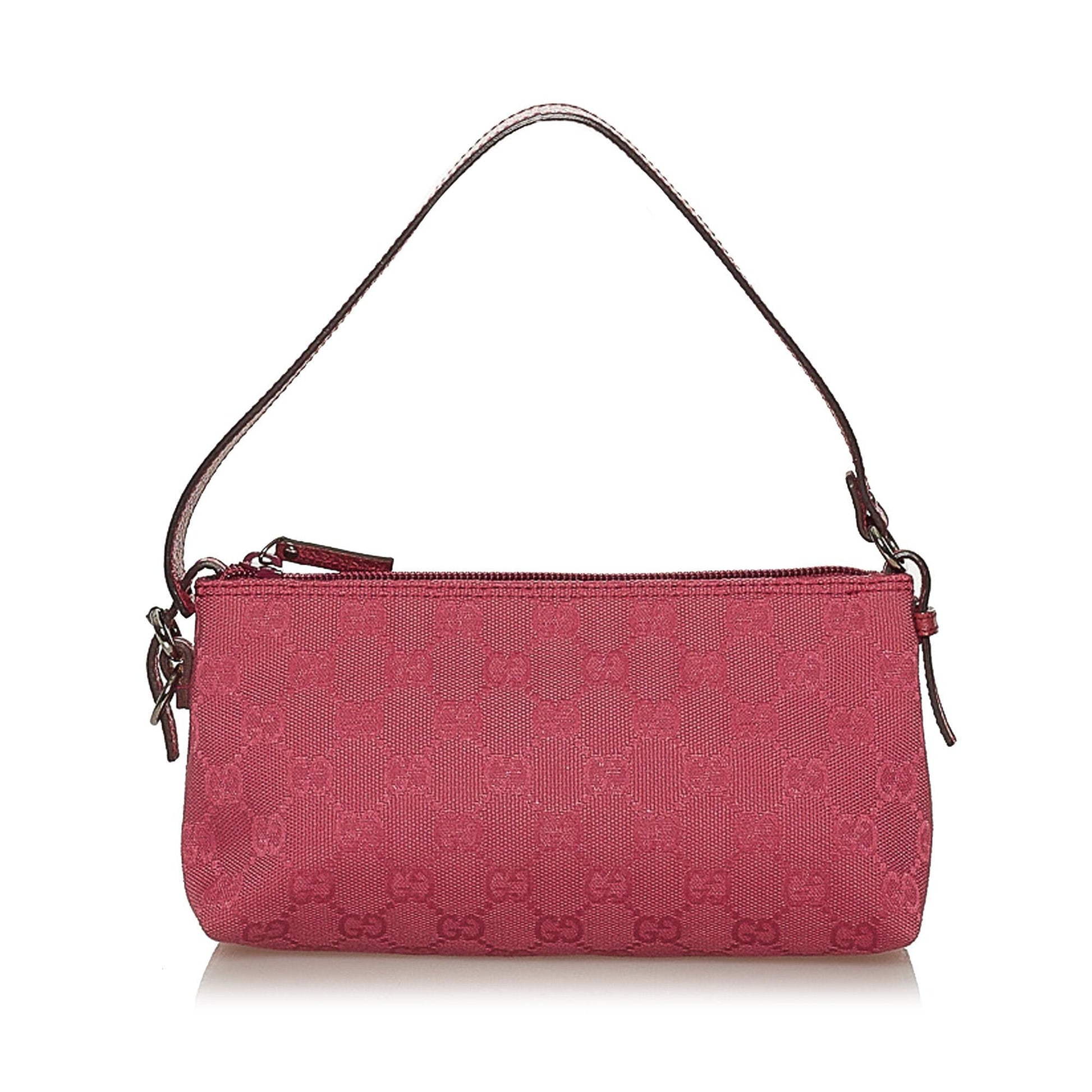 Gucci GG Baguette SHG Canvas Handbag