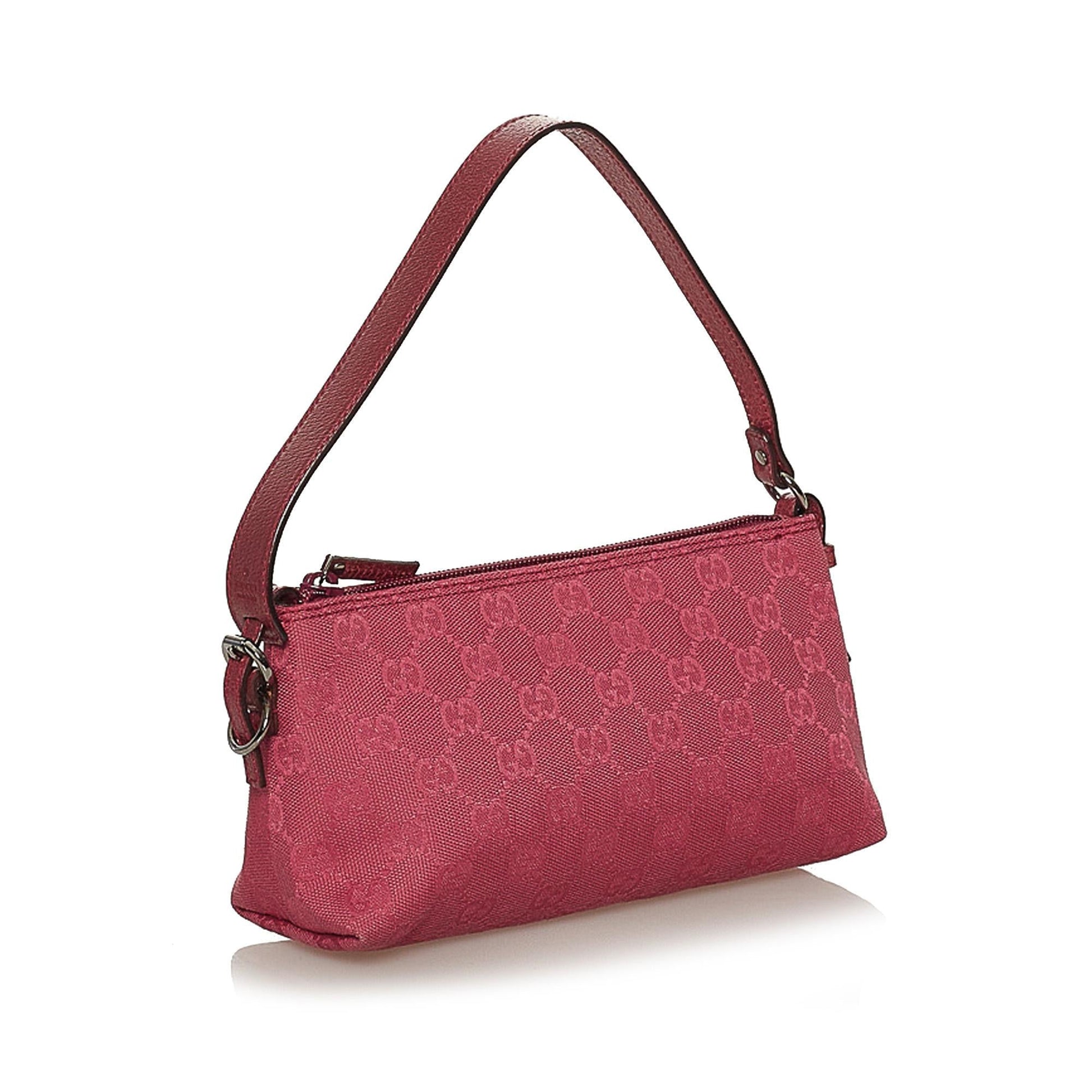 Gucci GG Baguette SHG Canvas Handbag