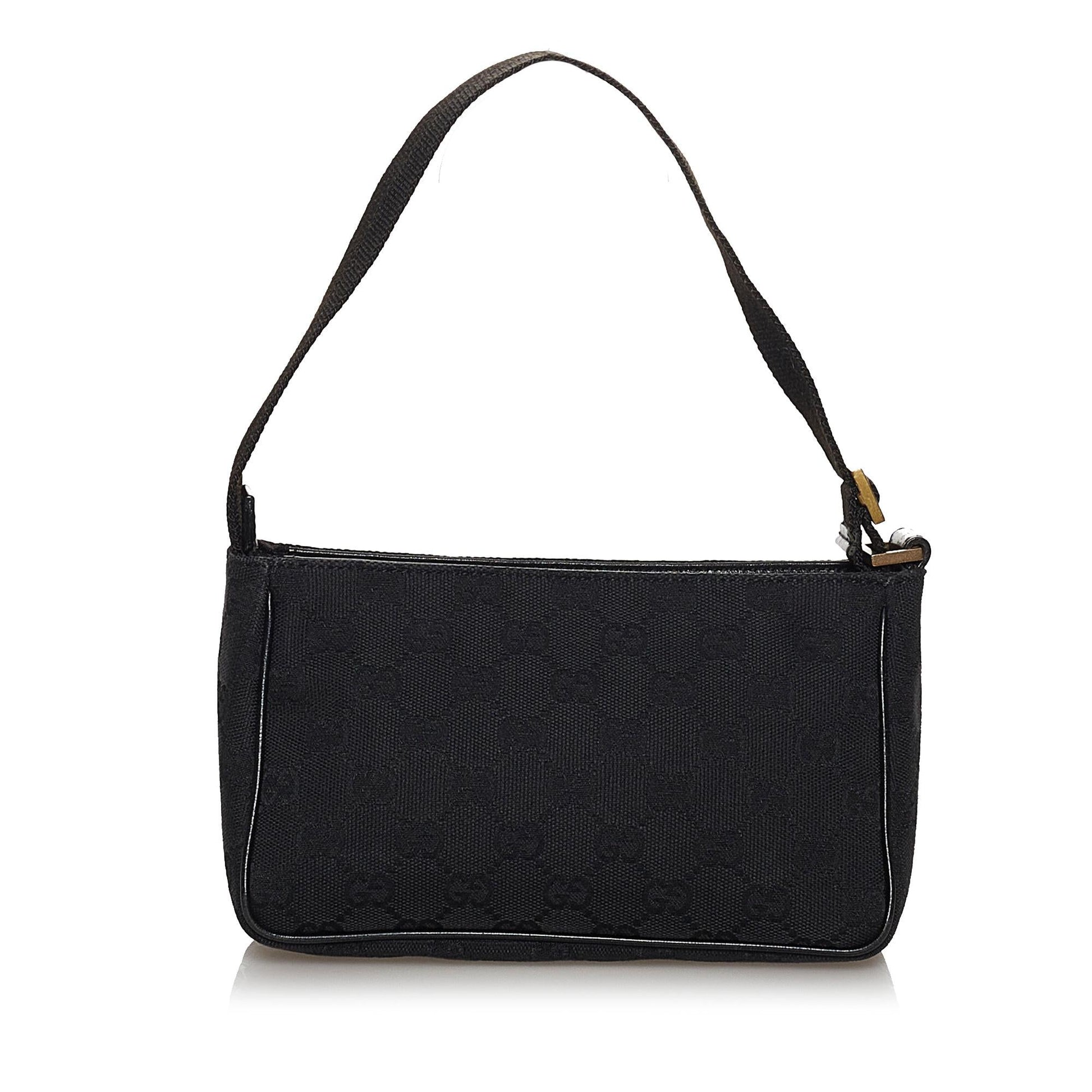 Gucci GG Baguette SHG Canvas Brown Handbag 4