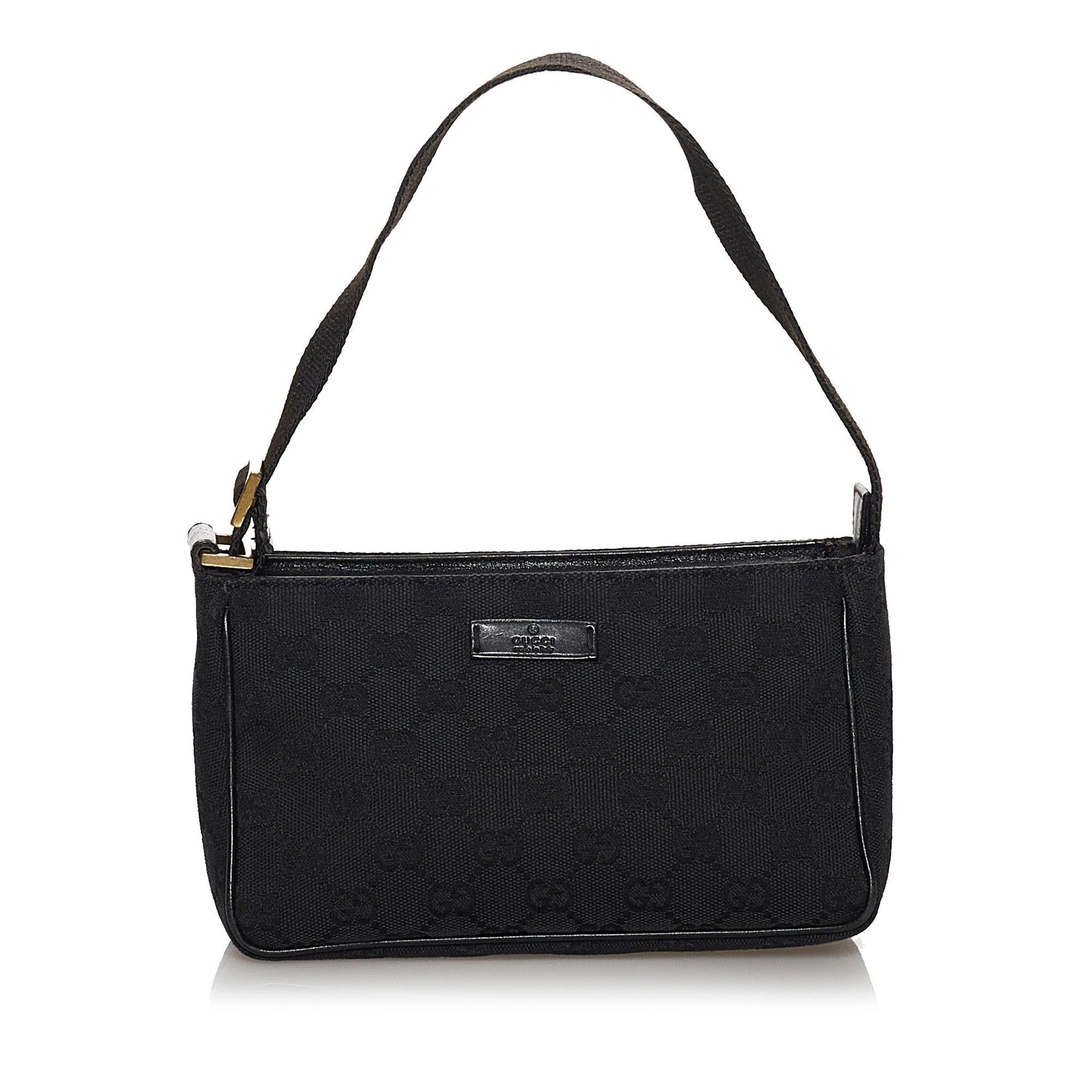 Gucci GG Baguette SHG Canvas Brown Handbag 4