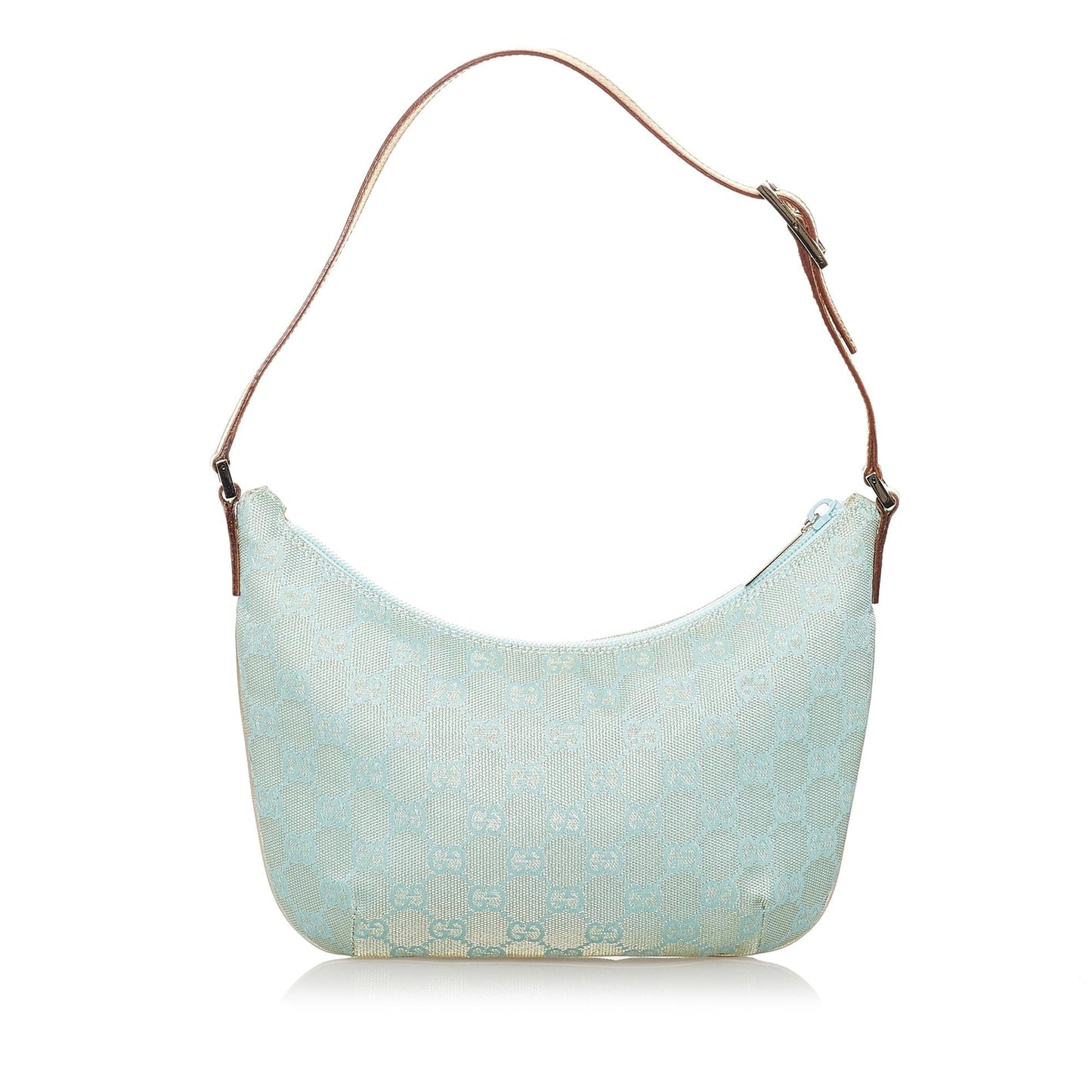 Gucci GG Baguette SHG Canvas Blue Handbag