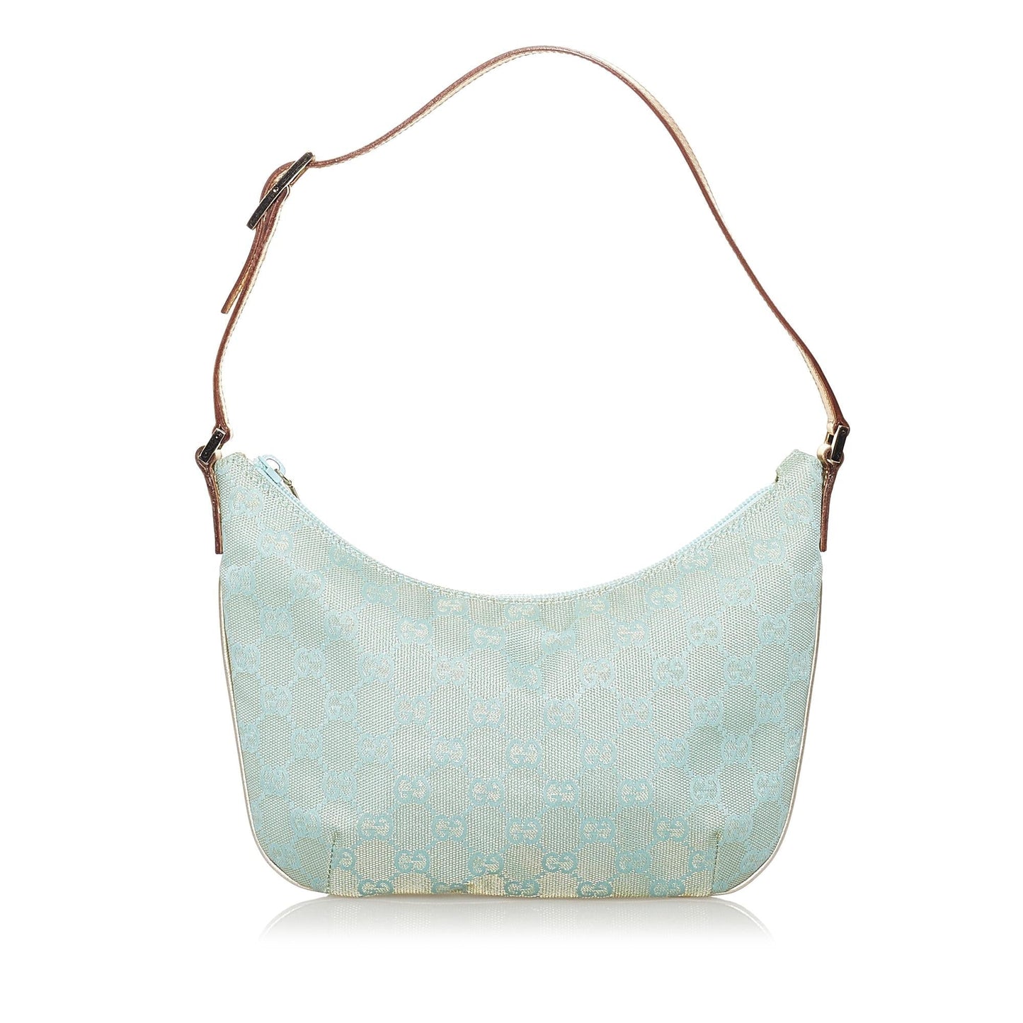 Gucci GG Baguette SHG Canvas Blue Handbag