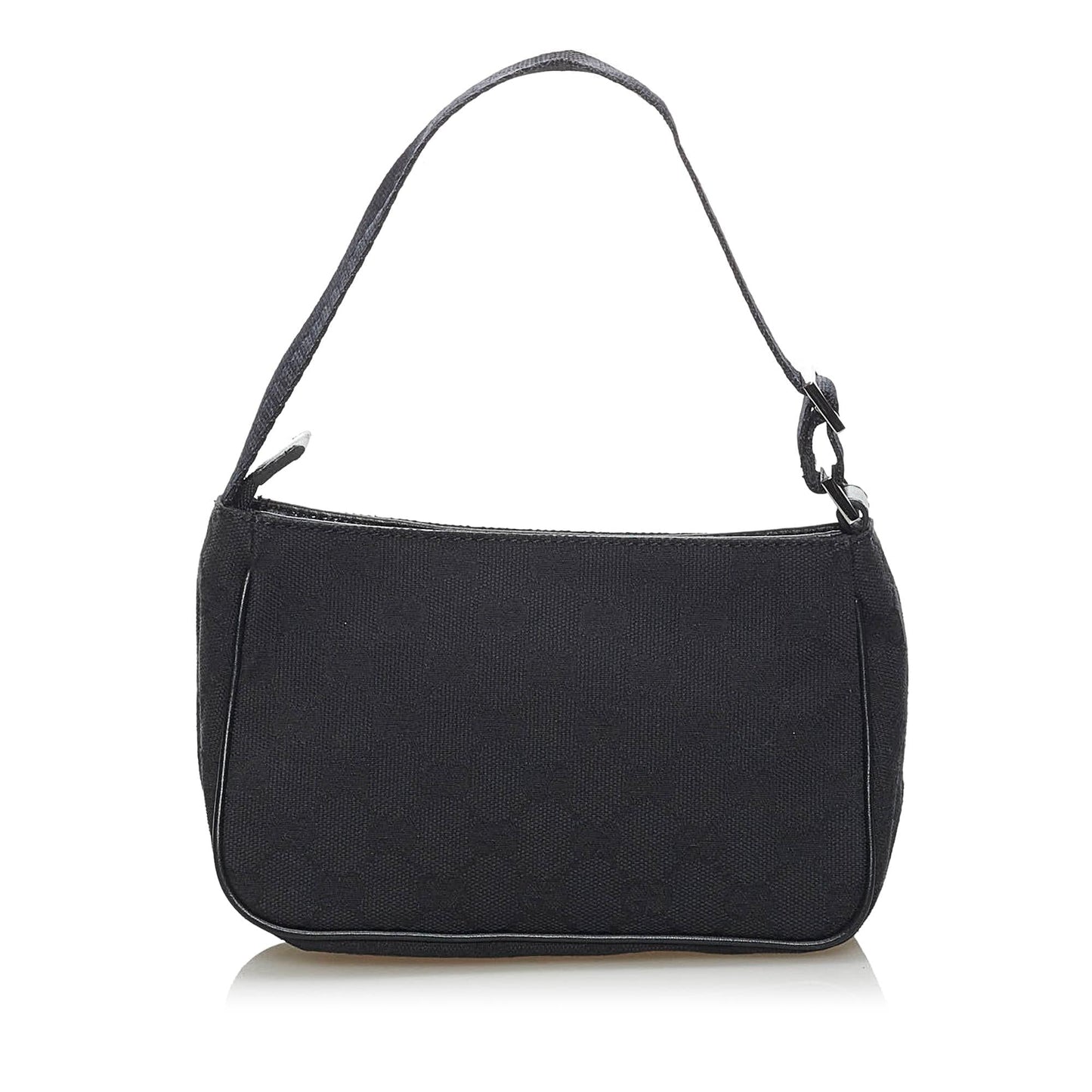 Gucci GG Baguette SHG Canvas Black Handbag Baguette Shg