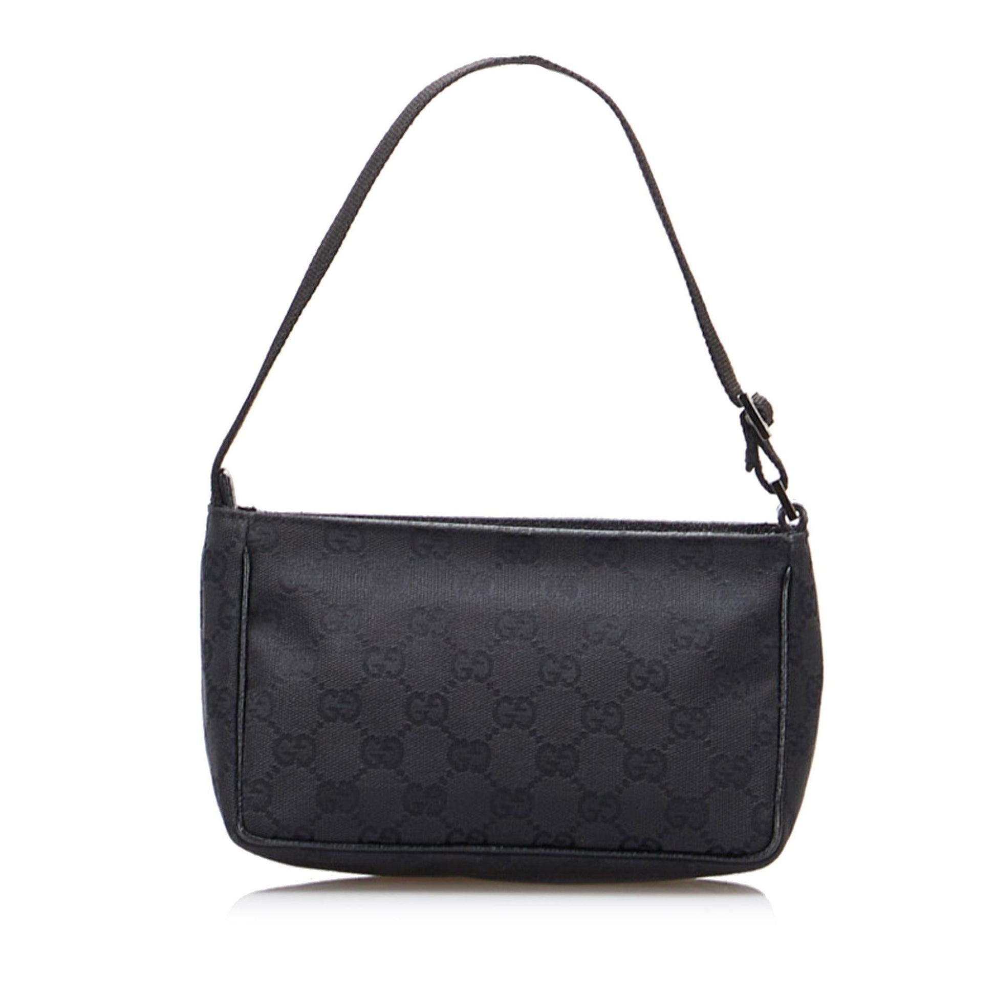 Gucci GG Baguette SHG-aB5Twz Canvas Black Handbag