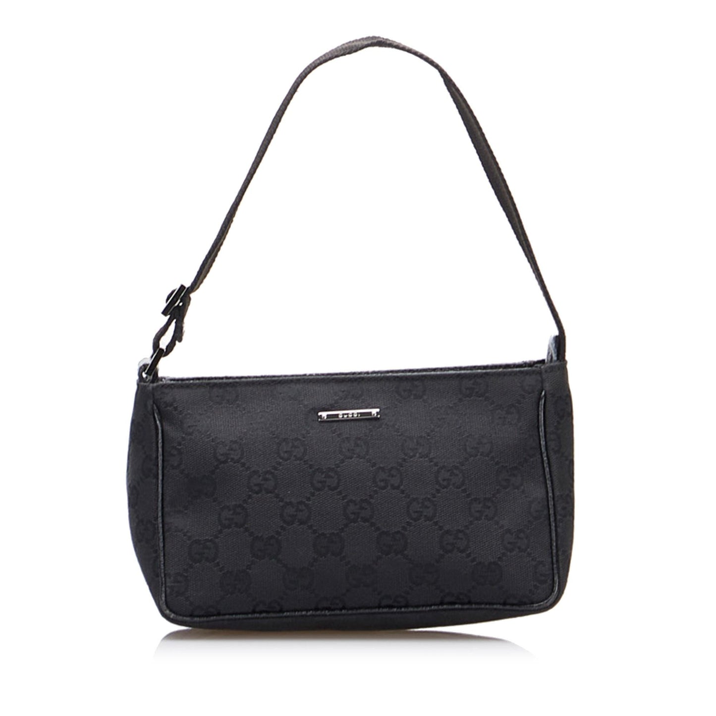 Gucci GG Baguette SHG-aB5Twz Canvas Black Handbag
