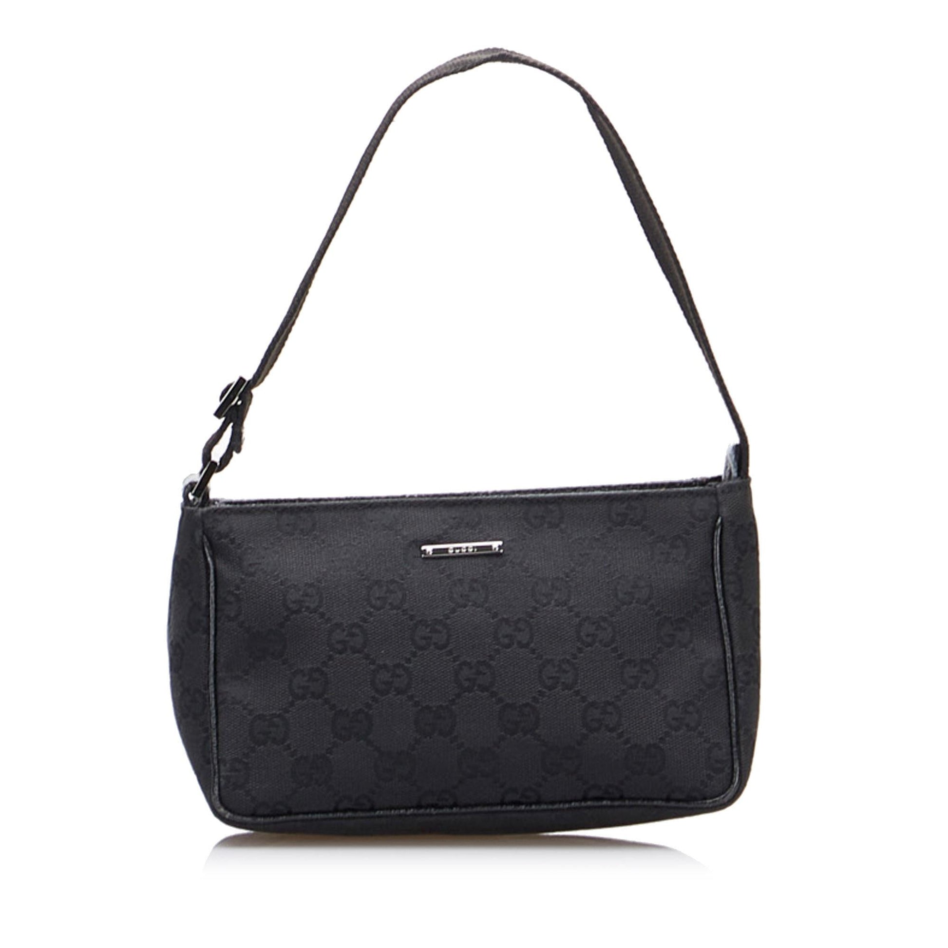 Gucci GG Baguette SHG-aB5Twz Canvas Black Handbag