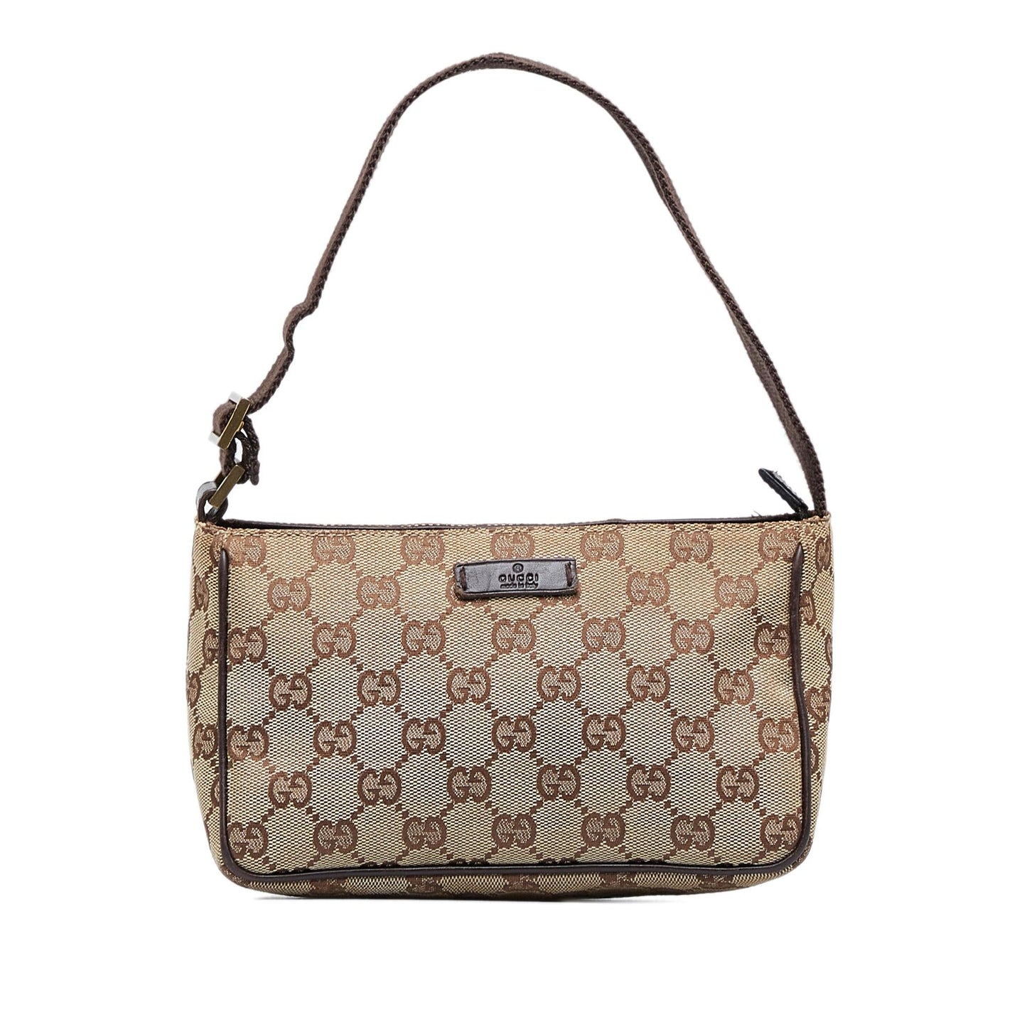 Gucci GG Baguette SHG-LwbSCX Canvas Brown Handbag