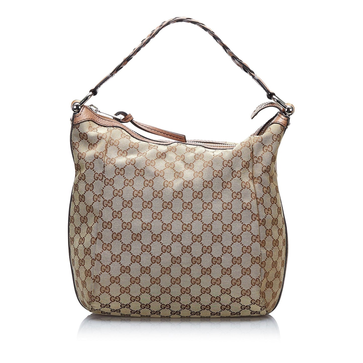 Gucci GG Bamboo Bar SHG-oJqkMt Canvas Brown Shoulder Bag