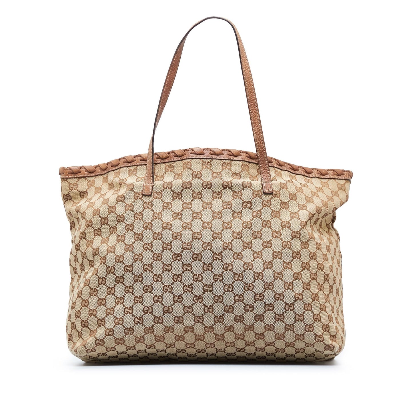 Gucci GG Bamboo Tassel SHG-LLt9jD Canvas Calf Brown Tote Bag