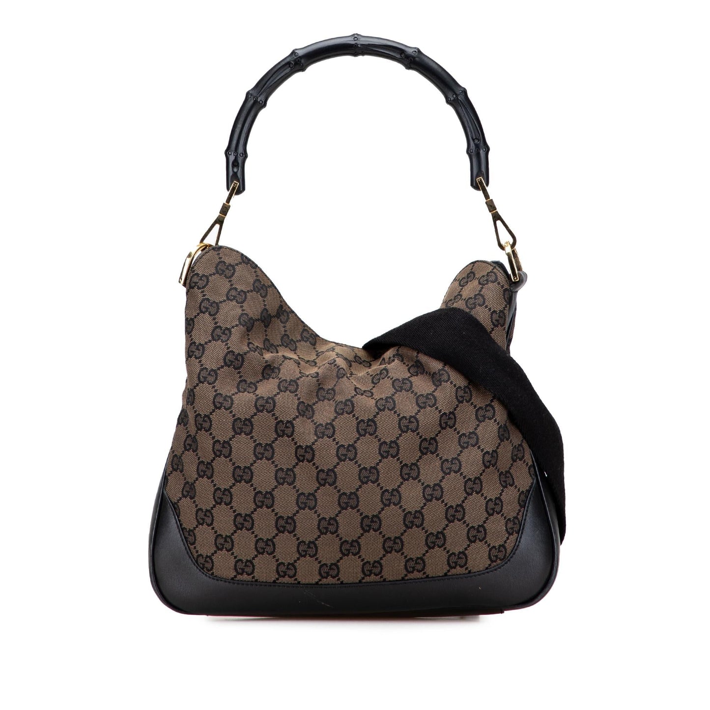 Gucci GG Bamboo Web Canvas Travel Bag Satchel 1