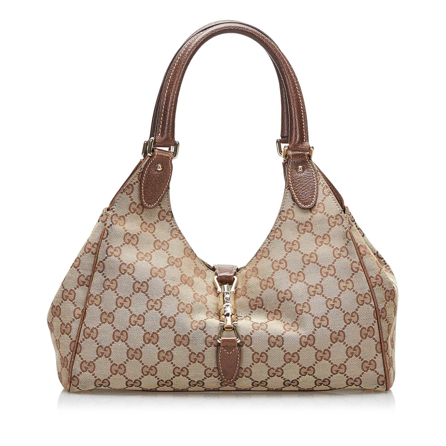 Gucci GG Bardot SHG Canvas Brown Satchel Bag